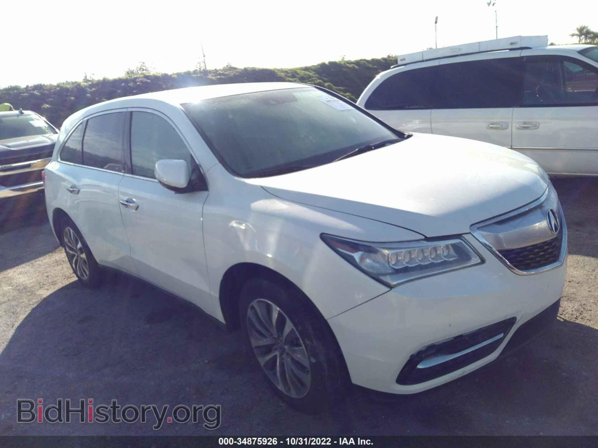 Фотография 5FRYD4H4XFB026202 - ACURA MDX 2015
