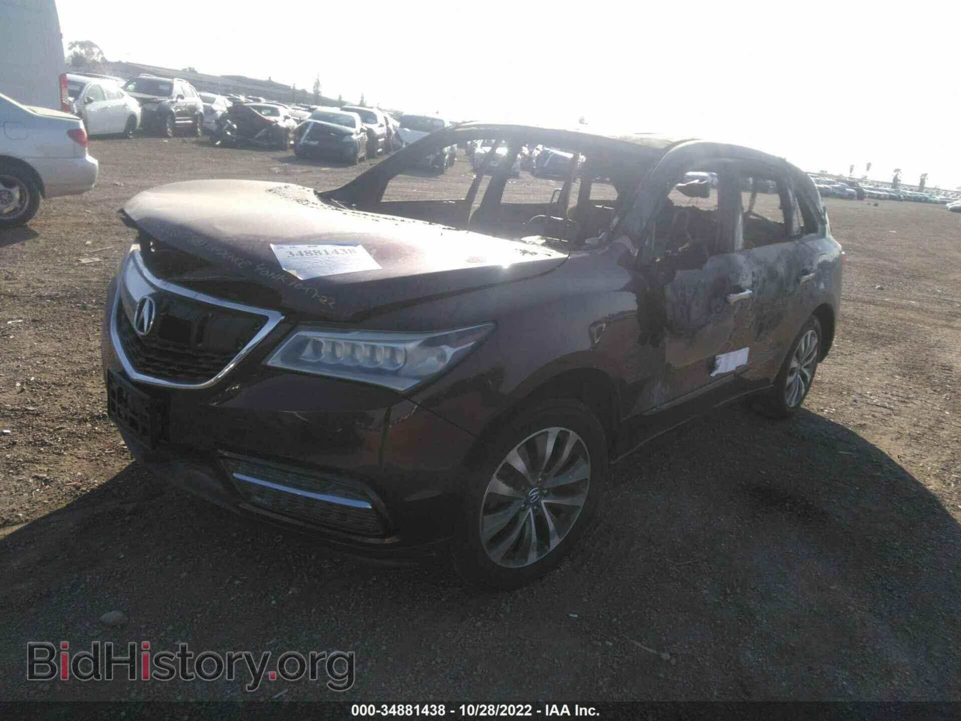 2014 ACURA MDX - VIN: 5FRYD3H49EB015457 - Photo 2