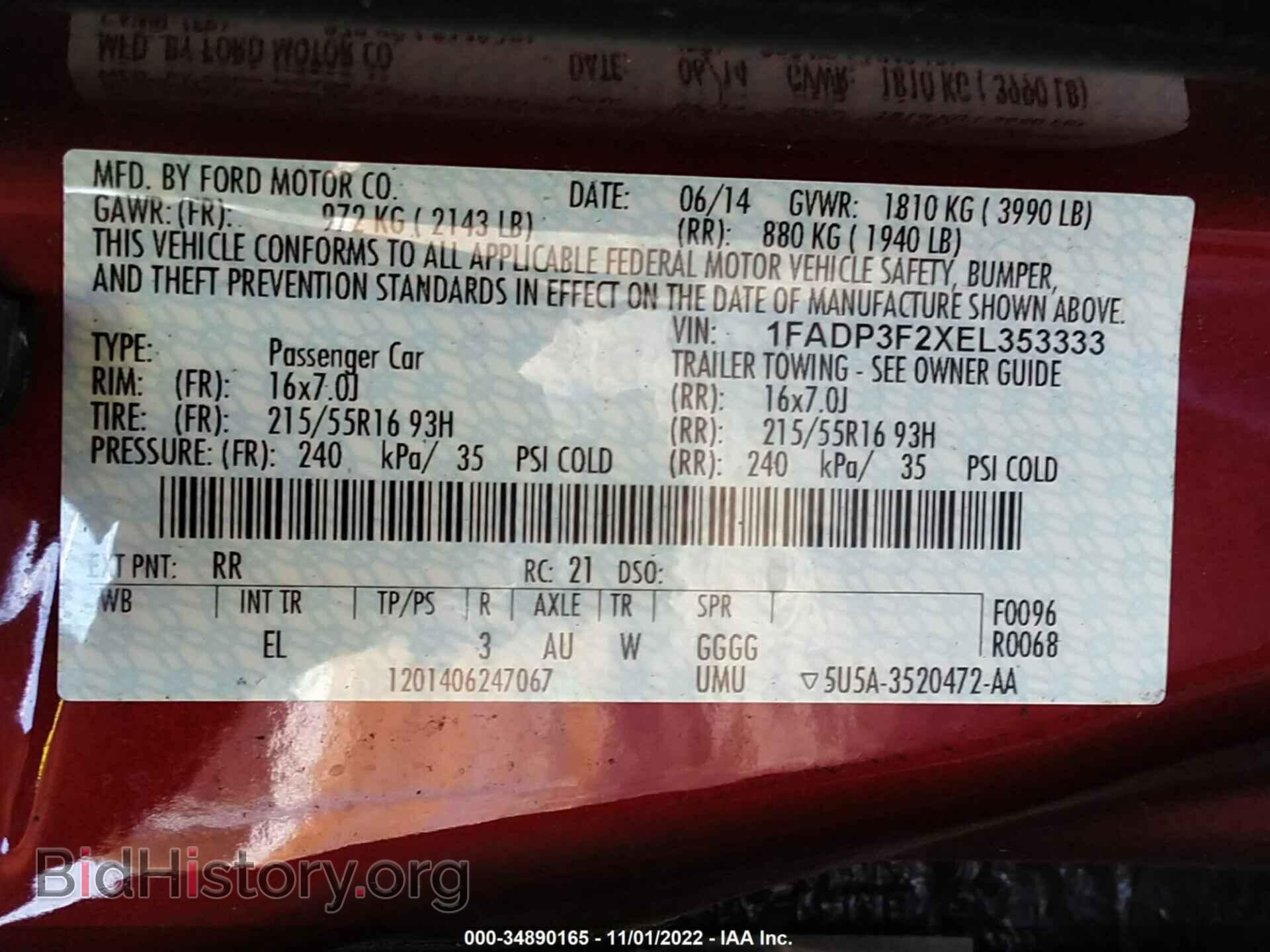 2014 FORD FOCUS - VIN: 1FADP3F2XEL353333 - Photo 9