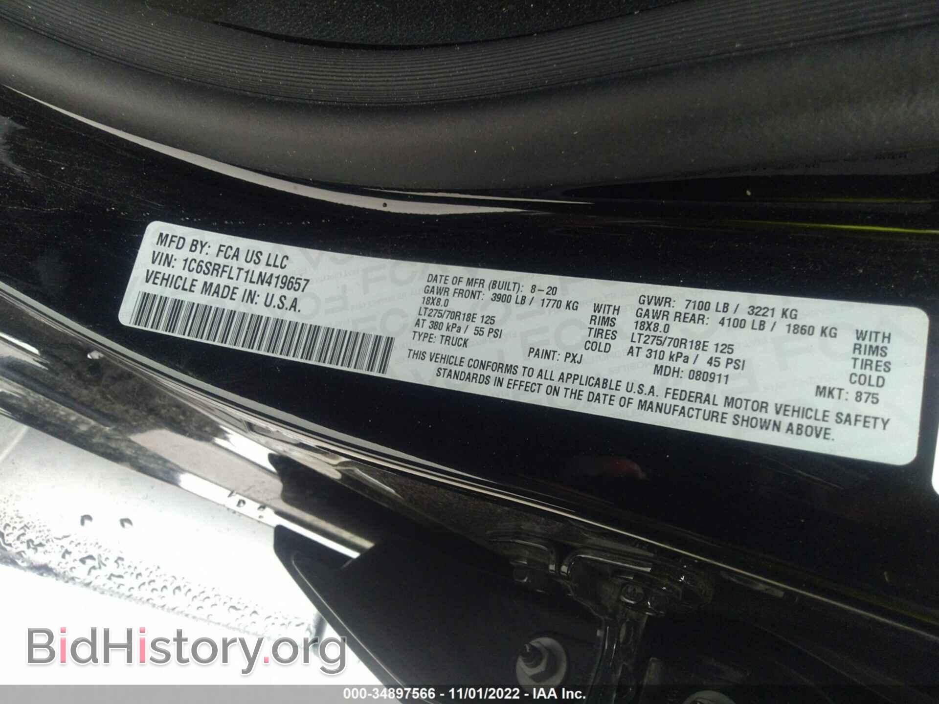 2020 RAM 1500 - VIN: 1C6SRFLT1LN419657 - Photo 9