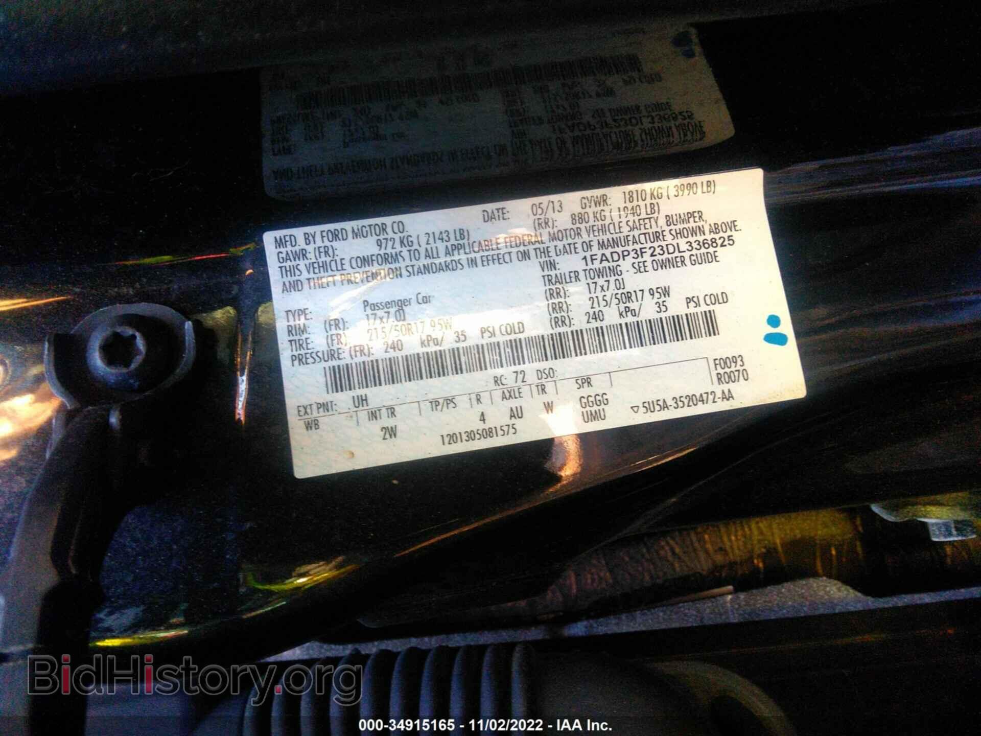 2013 FORD FOCUS - VIN: 1FADP3F23DL336825 - Photo 9