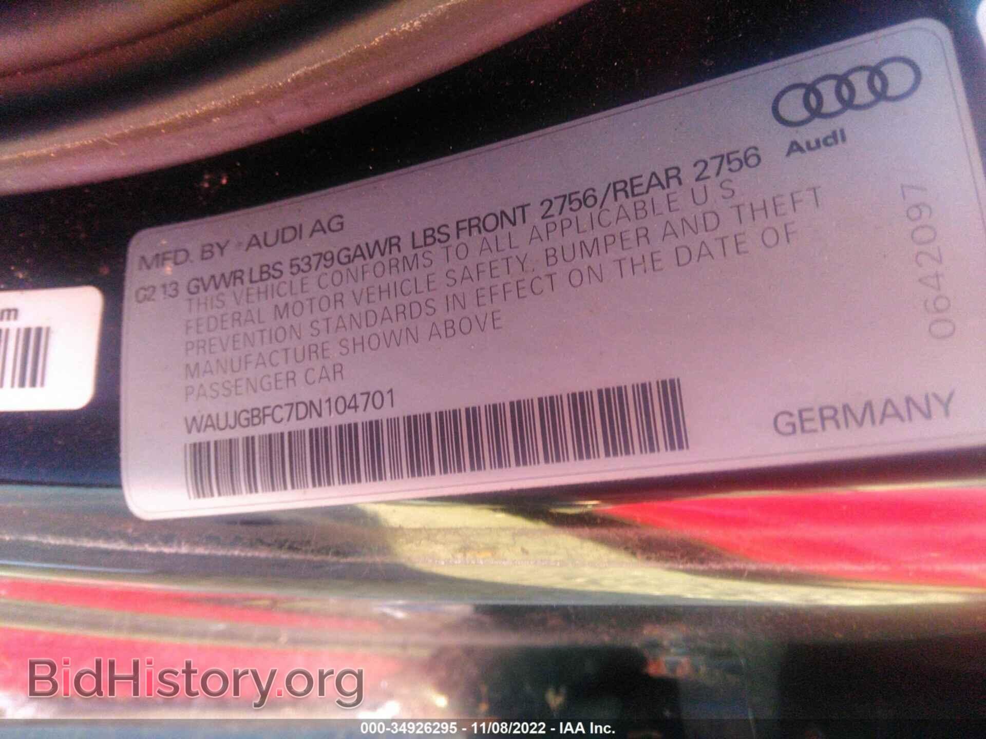 2013 AUDI A6 - VIN: WAUJGBFC7DN104701 - Photo 9