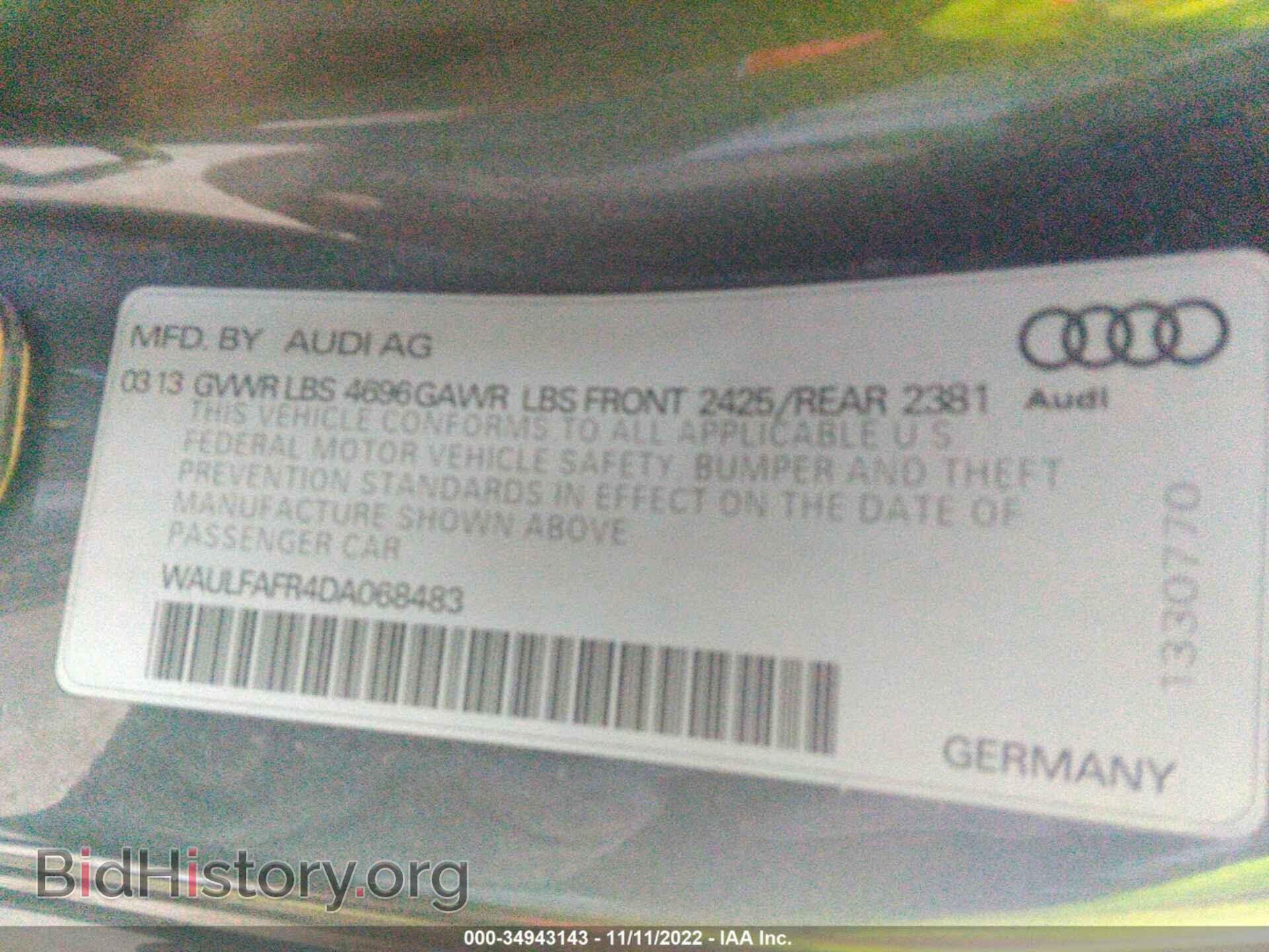 2013 AUDI A5 - VIN: WAULFAFR4DA068483 - Photo 9