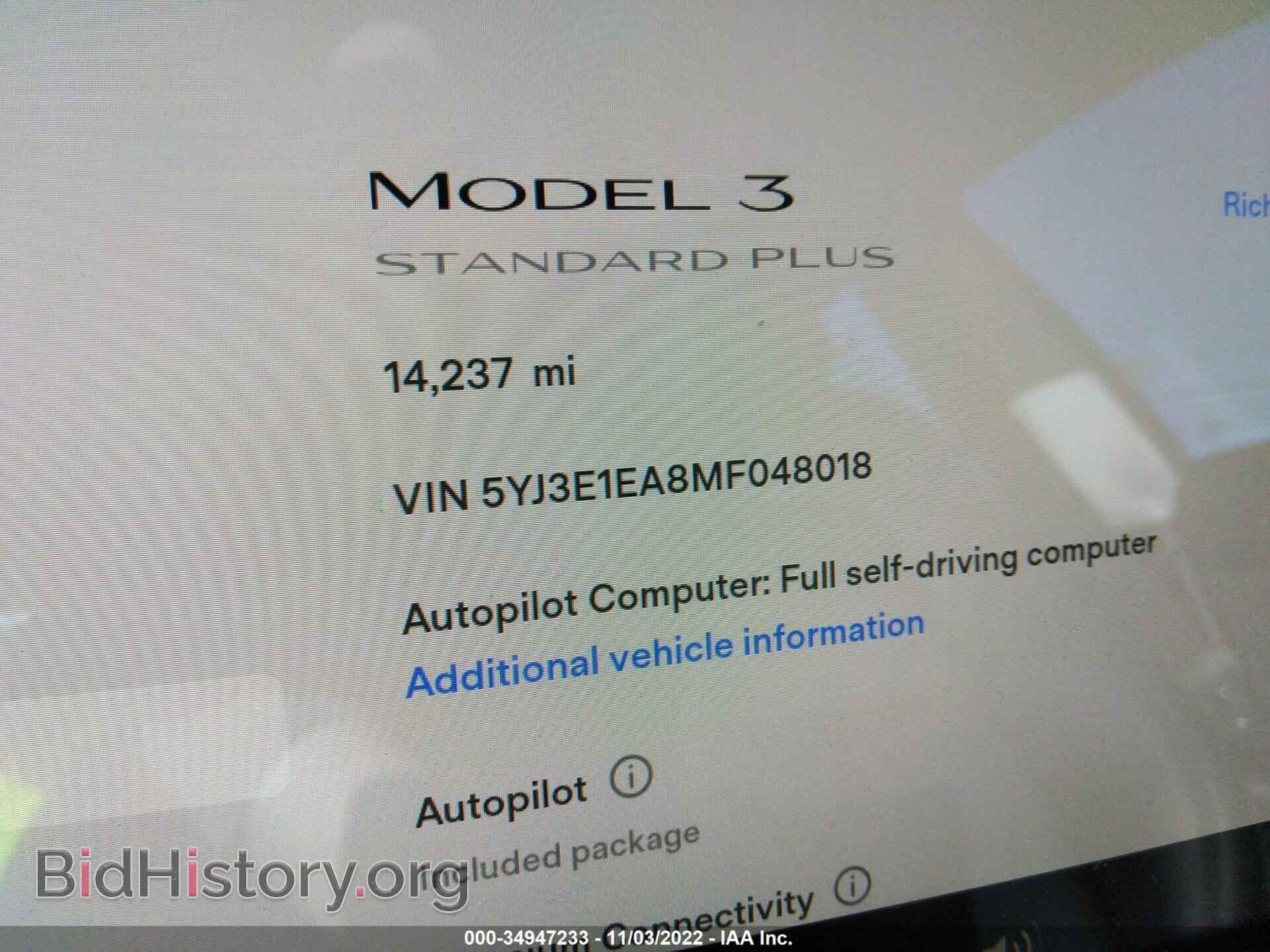 2021 TESLA MODEL 3 - VIN: 5YJ3E1EA8MF048018 - Photo 7