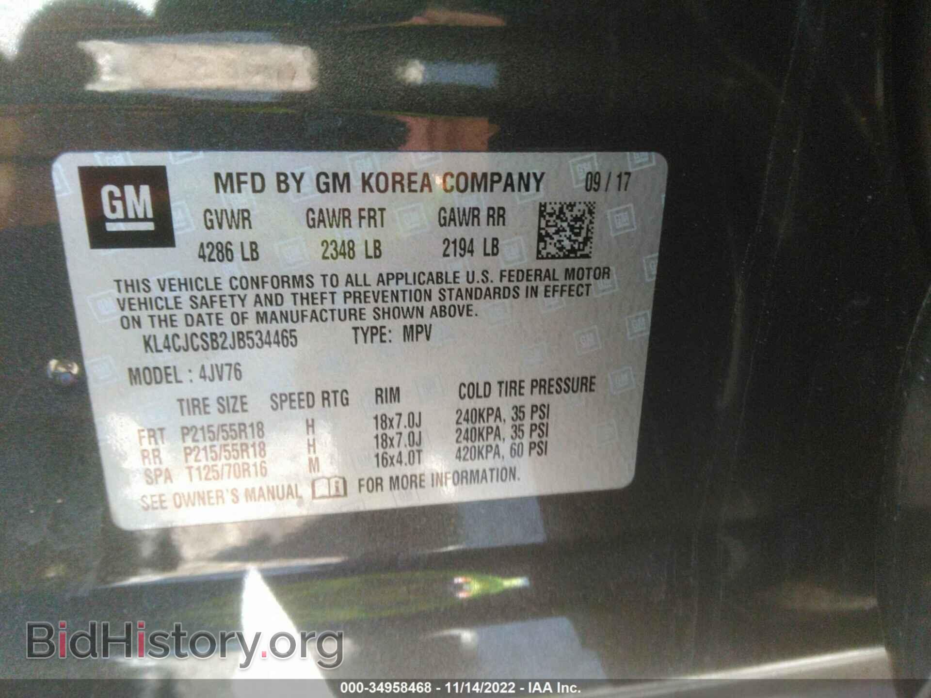 2018 BUICK ENCORE - VIN: KL4CJCSB2JB534465 - Photo 9