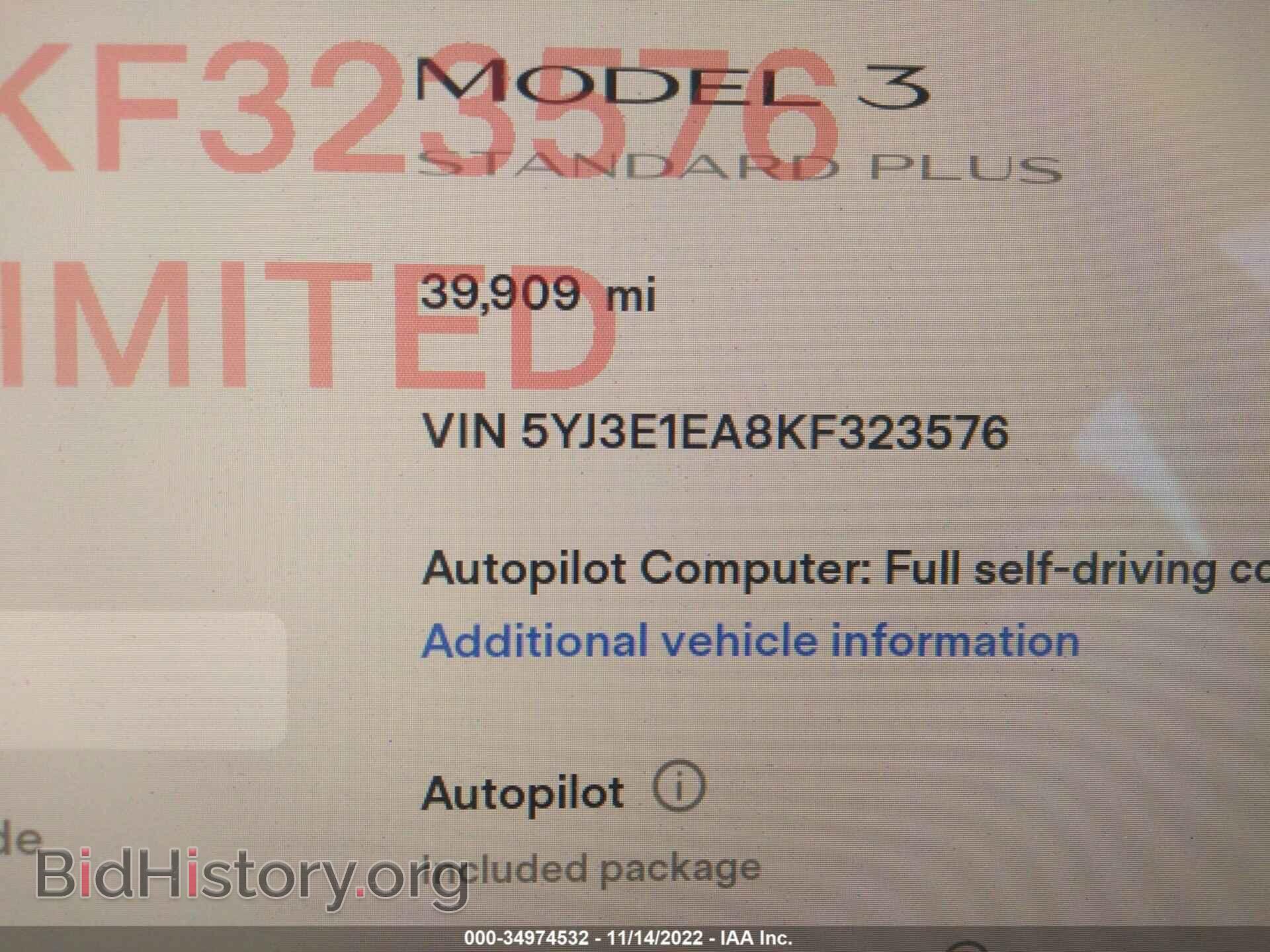 2019 TESLA MODEL 3 - VIN: 5YJ3E1EA8KF323576 - Фото 7