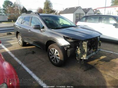 2021 Subaru OUTBACK Premium, серый — VIN 4S4BTAFC6M3169690, IAAI