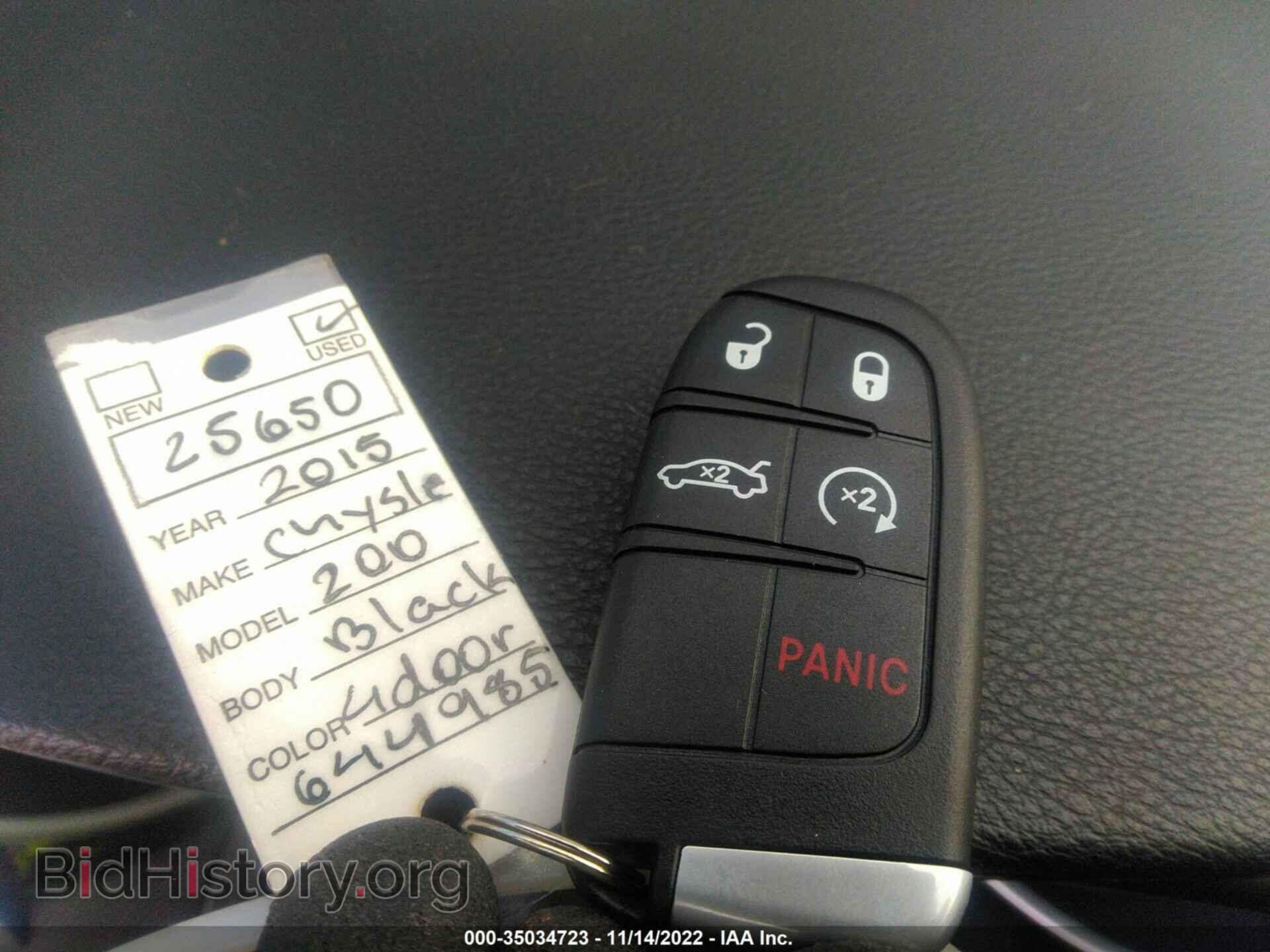 2015 CHRYSLER 200 - VIN: 1C3CCCCB7FN644985 - Фото 11