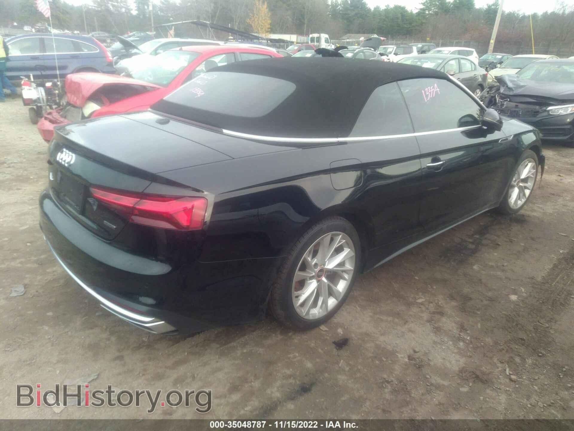 2022 AUDI A5 CABRIOLET - VIN: WAUWAGF50NN005290 - Фото 4