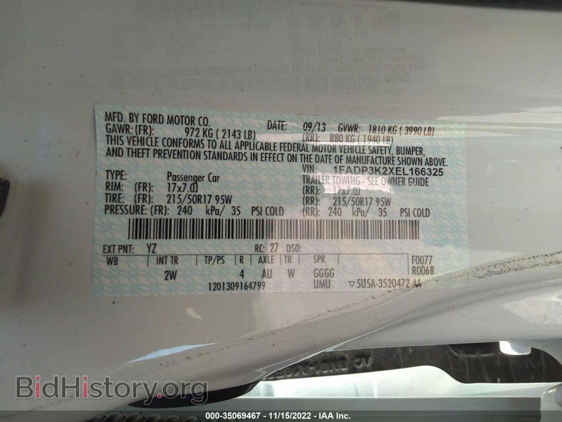 2014 FORD FOCUS - VIN: 1FADP3K2XEL166325 - Photo 9
