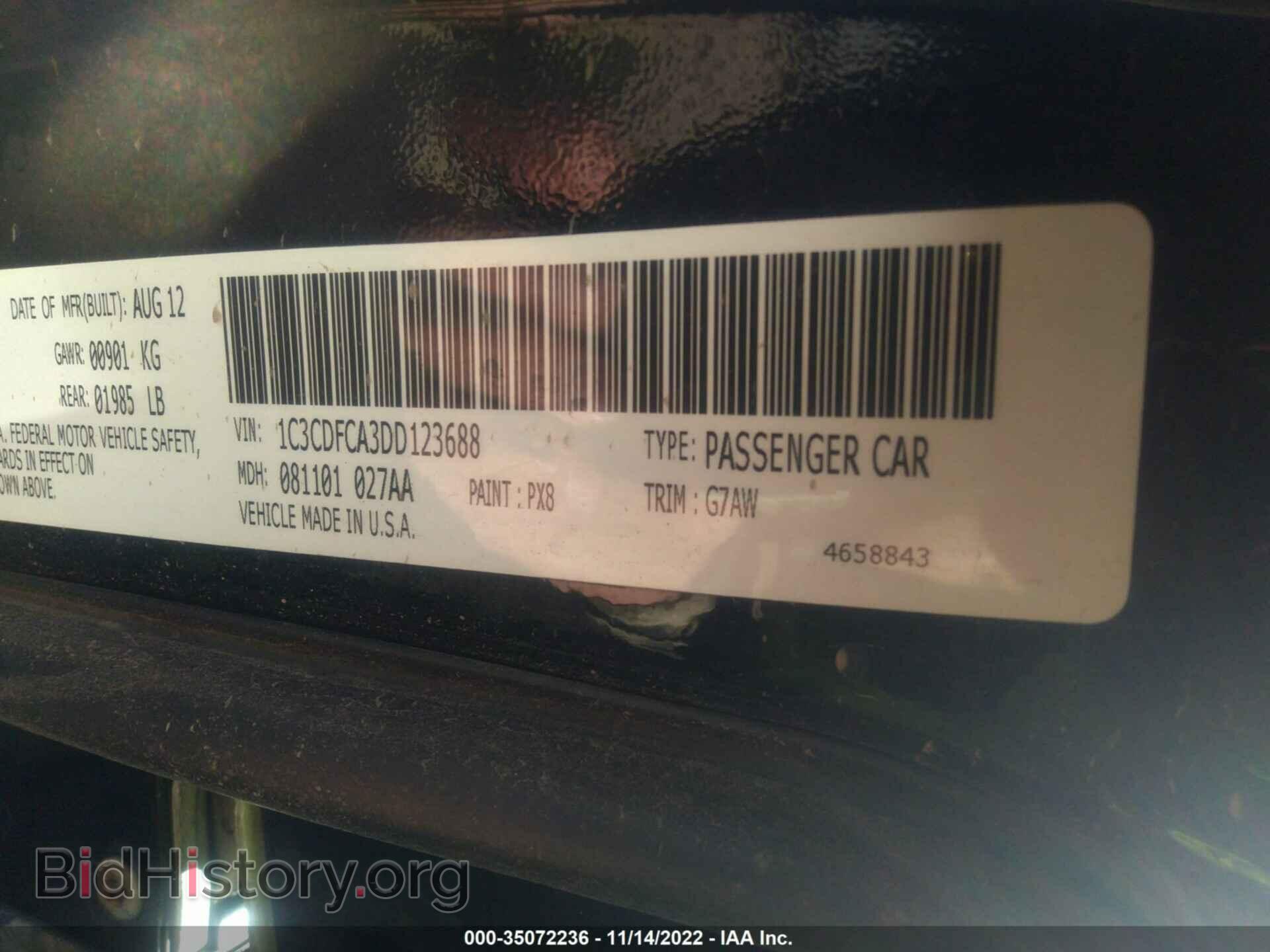 2013 DODGE DART - VIN: 1C3CDFCA3DD123688 - Photo 9