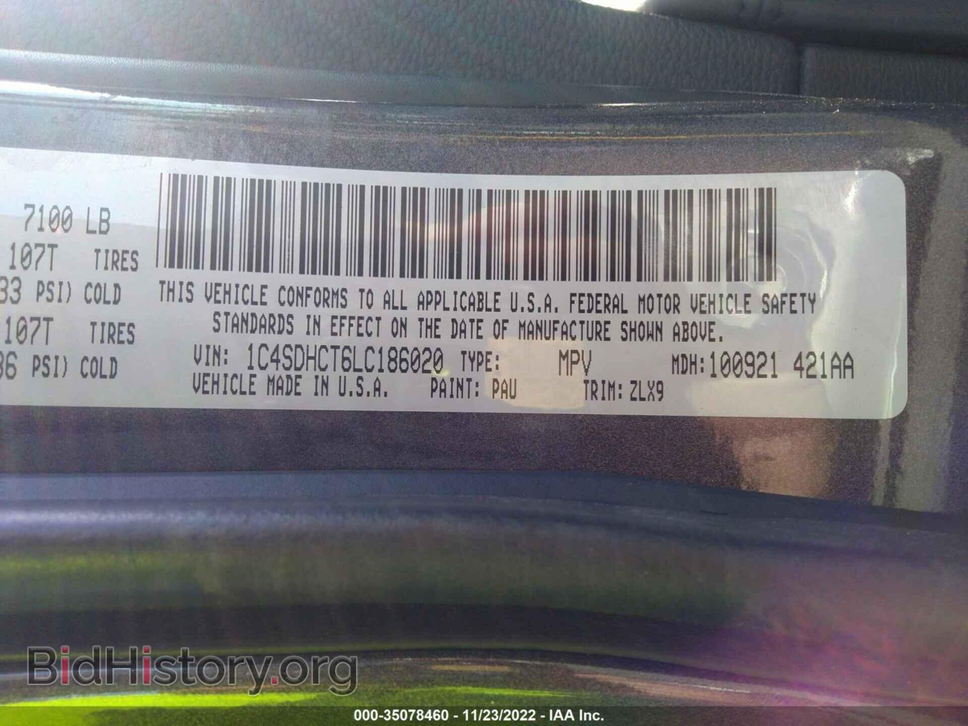 2020 DODGE DURANGO - VIN: 1C4SDHCT6LC186020 - Фото 9