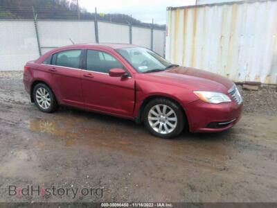 2013 Chrysler 200 Touring, красный — VIN 1C3CCBBB7DN501852, IAAI