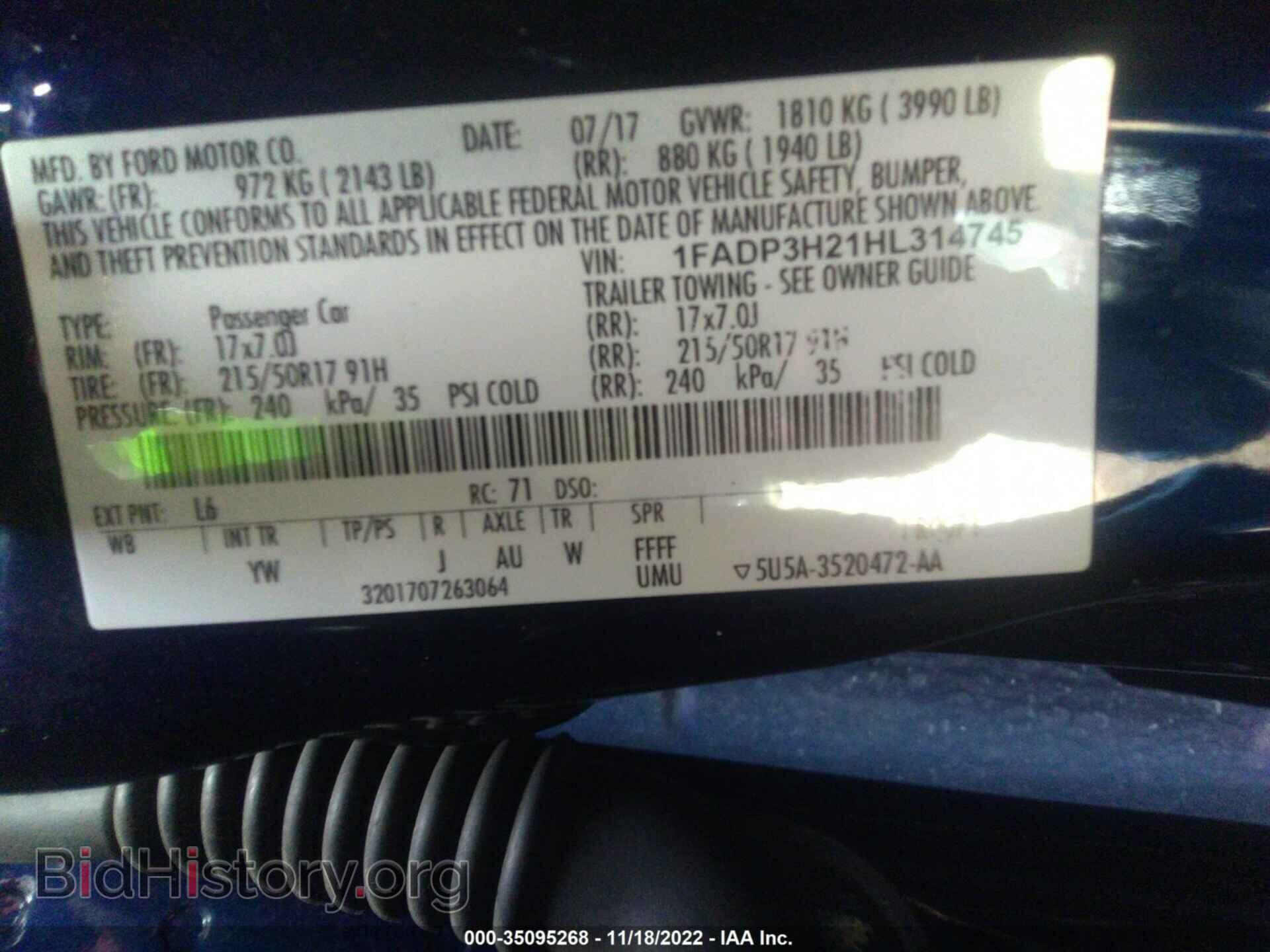 2017 FORD FOCUS - VIN: 1FADP3H21HL314745 - Photo 9
