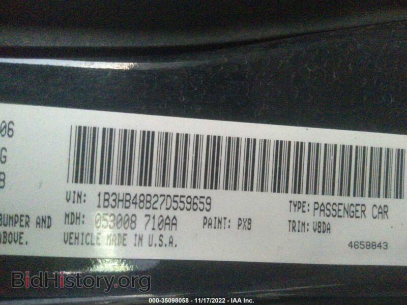 2007 Dodge CALIBER (VIN 1B3HB48B27D559659) — photo 9 of 11