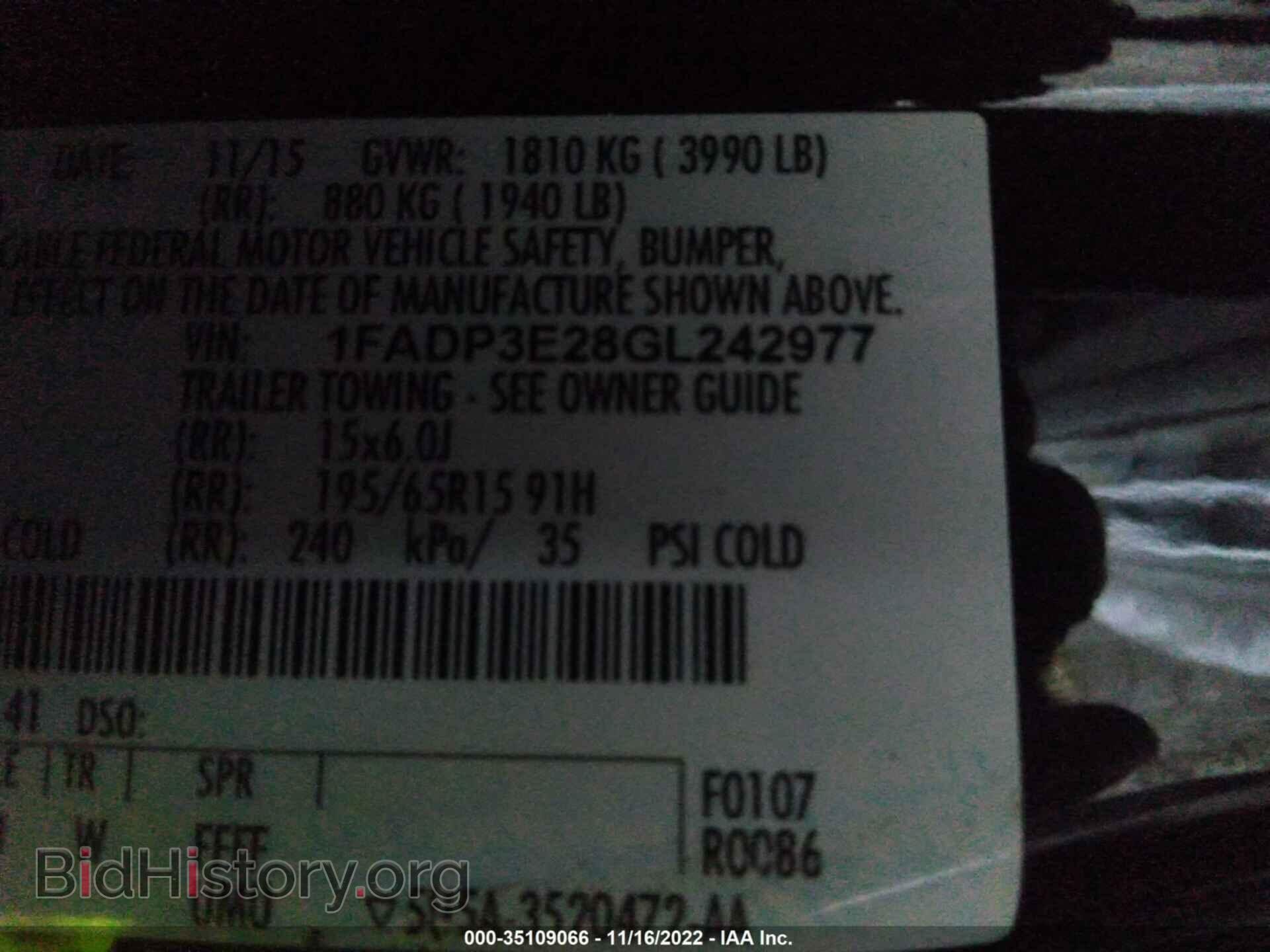2016 FORD FOCUS - VIN: 1FADP3E28GL242977 - Photo 9