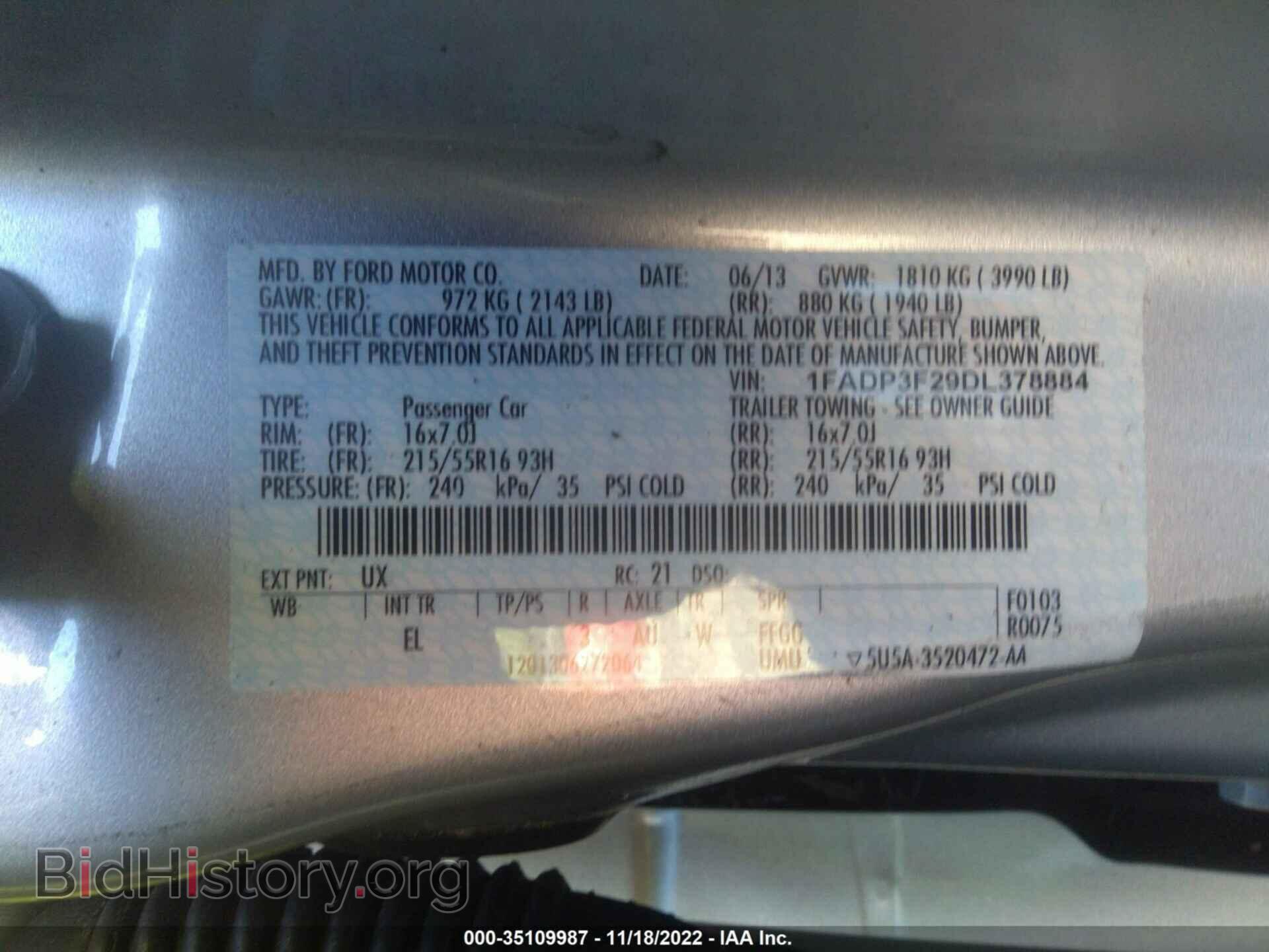 2013 FORD FOCUS - VIN: 1FADP3F29DL378884 - Photo 9