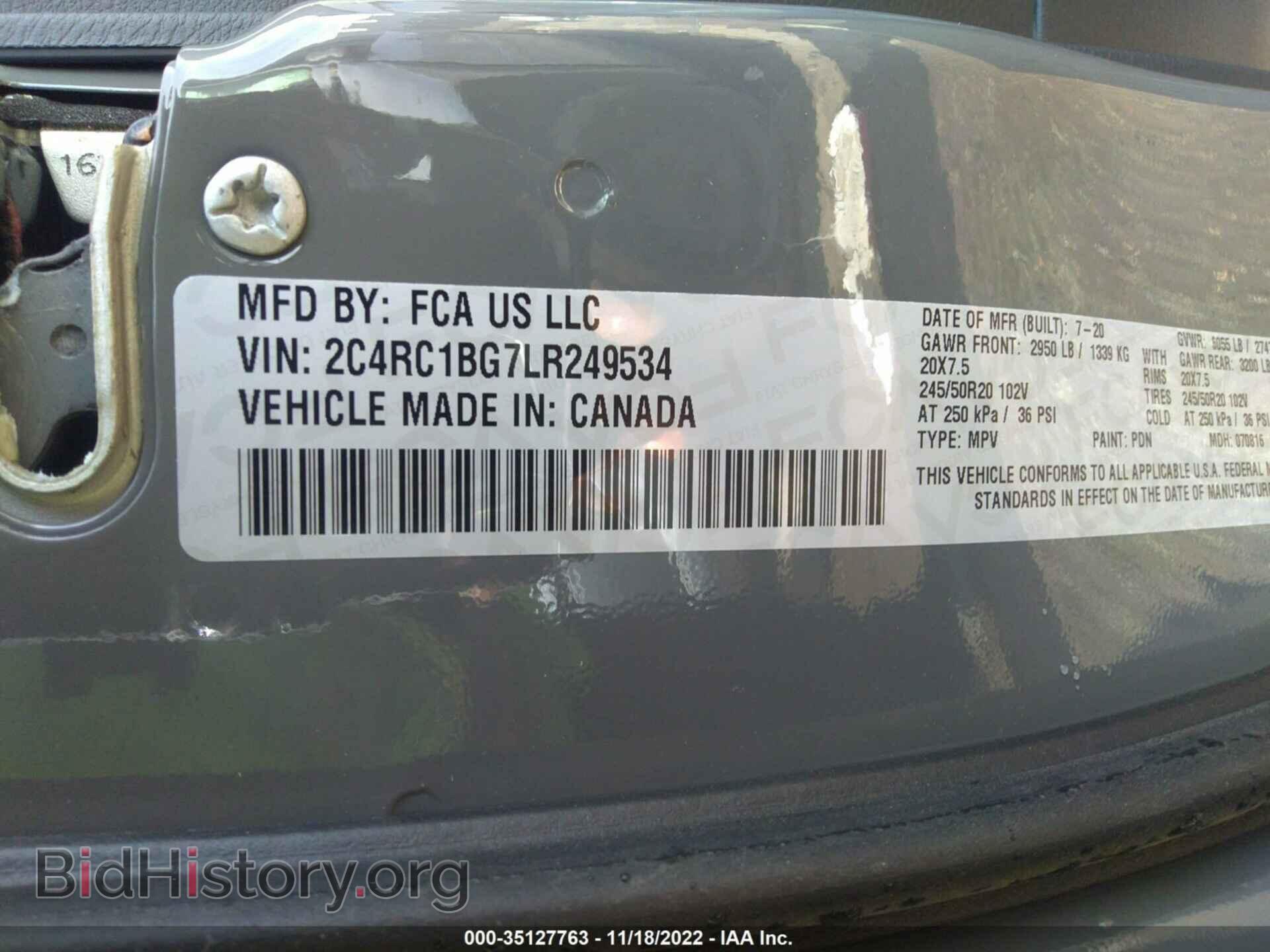 2020 CHRYSLER PACIFICA - VIN: 2C4RC1BG7LR249534 - Photo 9