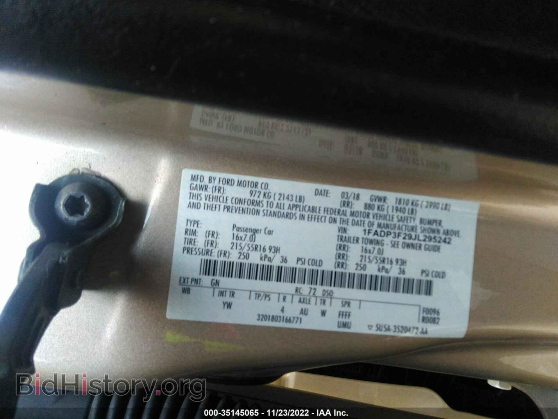 2018 FORD FOCUS - VIN: 1FADP3F29JL295242 - Фото 9