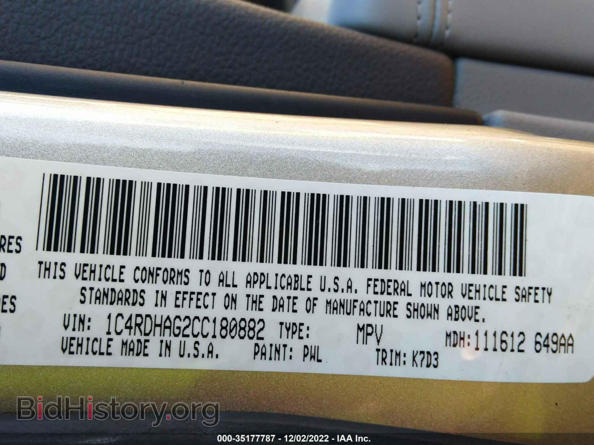 2012 DODGE DURANGO - VIN: 1C4RDHAG2CC180882 - Фото 9