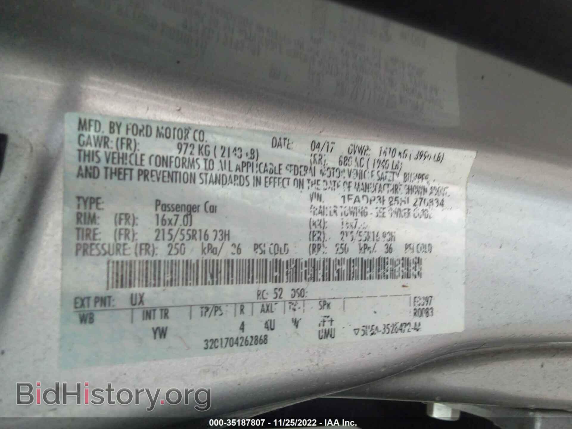 2017 FORD FOCUS - VIN: 1FADP3F25HL270834 - Фото 9
