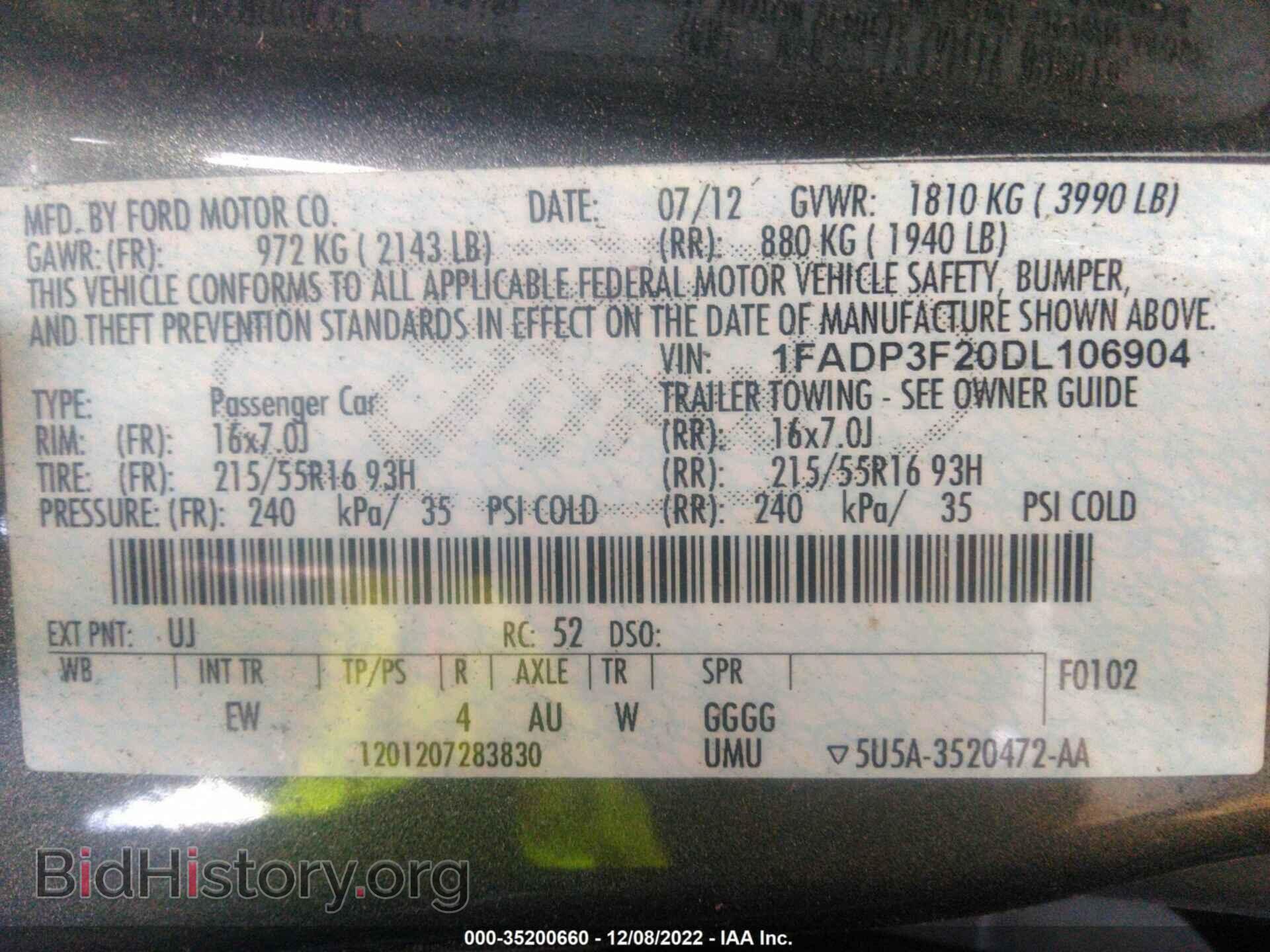 2013 FORD FOCUS - VIN: 1FADP3F20DL106904 - Photo 9