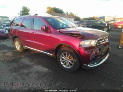 2016 Dodge DURANGO SXT, красный — VIN 1C4RDJAG2GC468429, IAAI