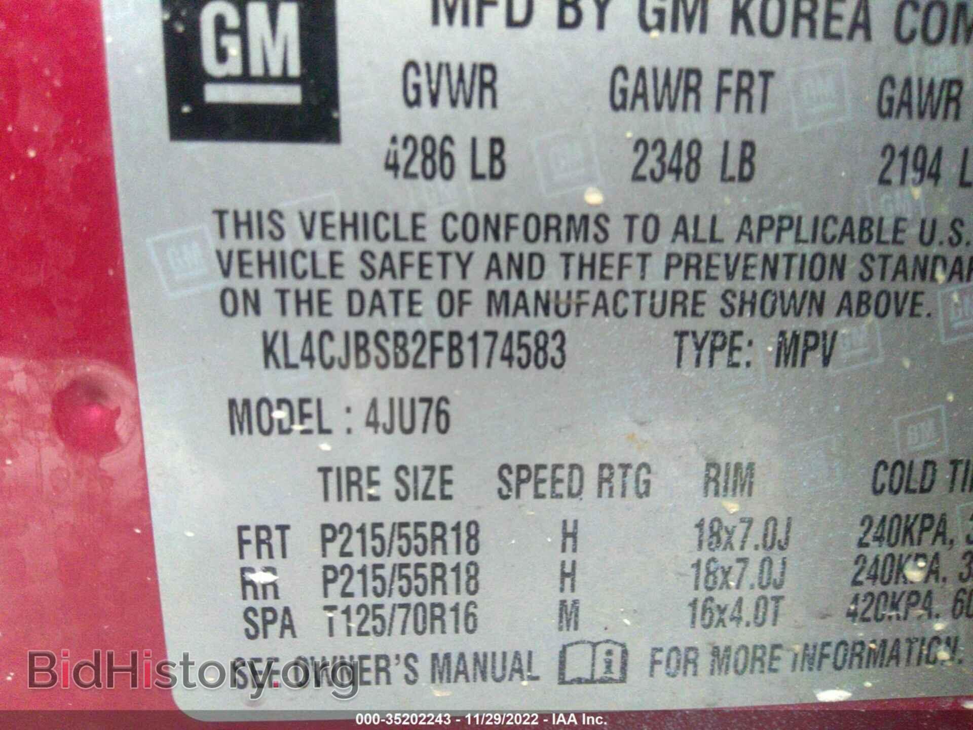 2015 BUICK ENCORE - VIN: KL4CJBSB2FB174583 - Photo 9