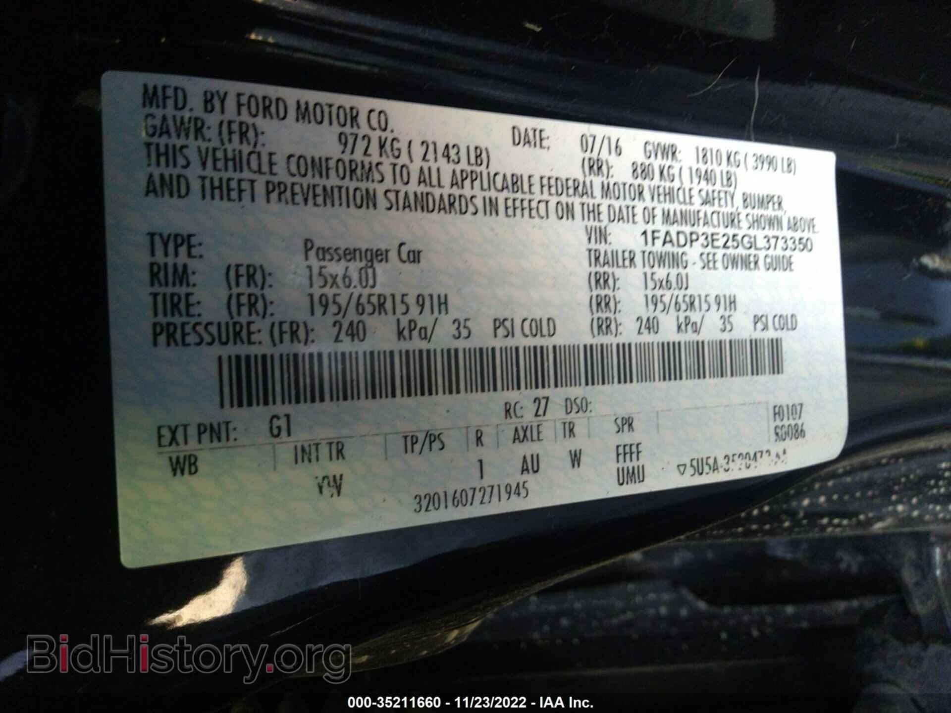 2016 FORD FOCUS - VIN: 1FADP3E25GL373350 - Photo 9
