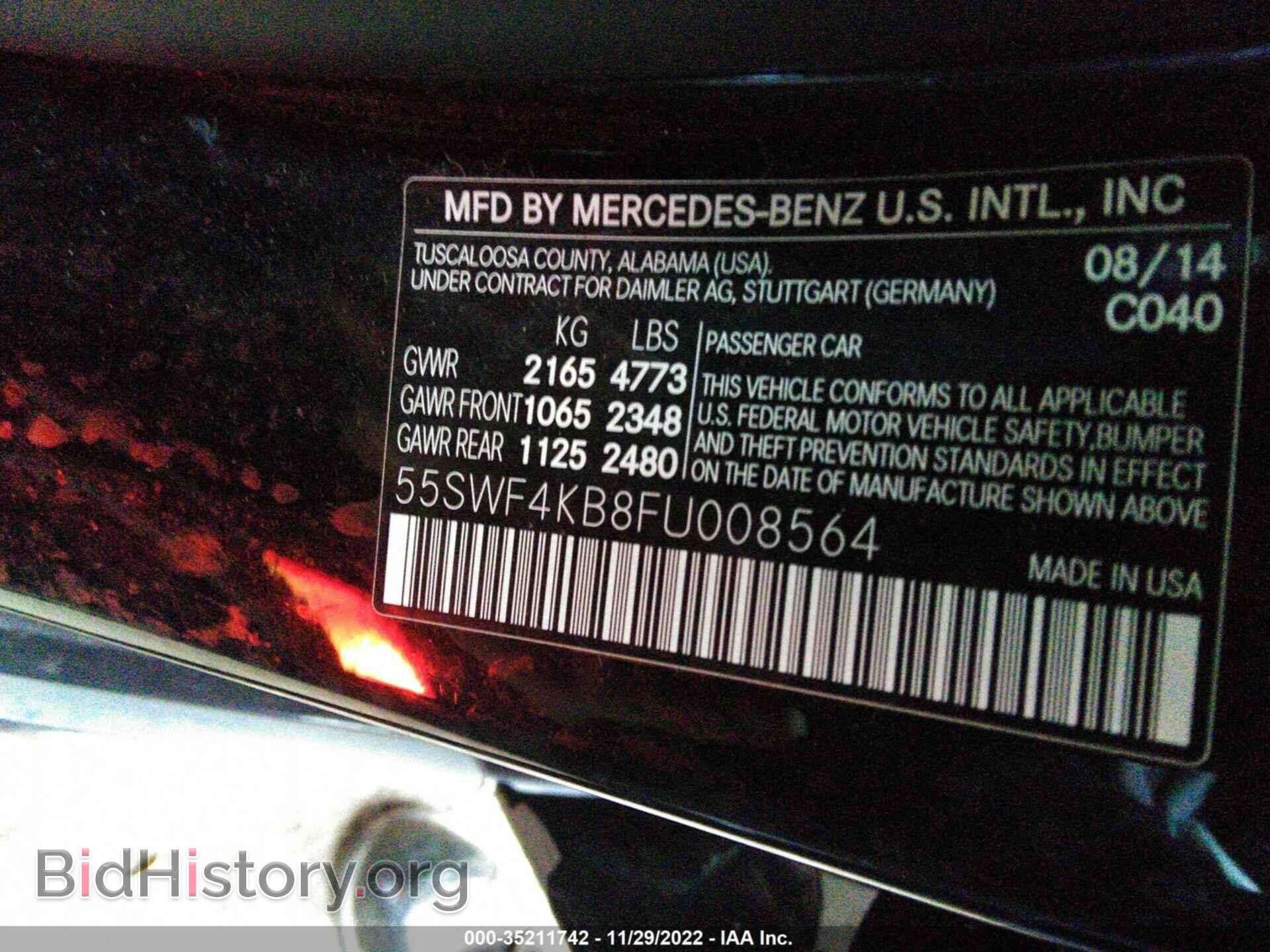 2015 MERCEDES-BENZ C-CLASS - VIN: 55SWF4KB8FU008564 - Фото 9