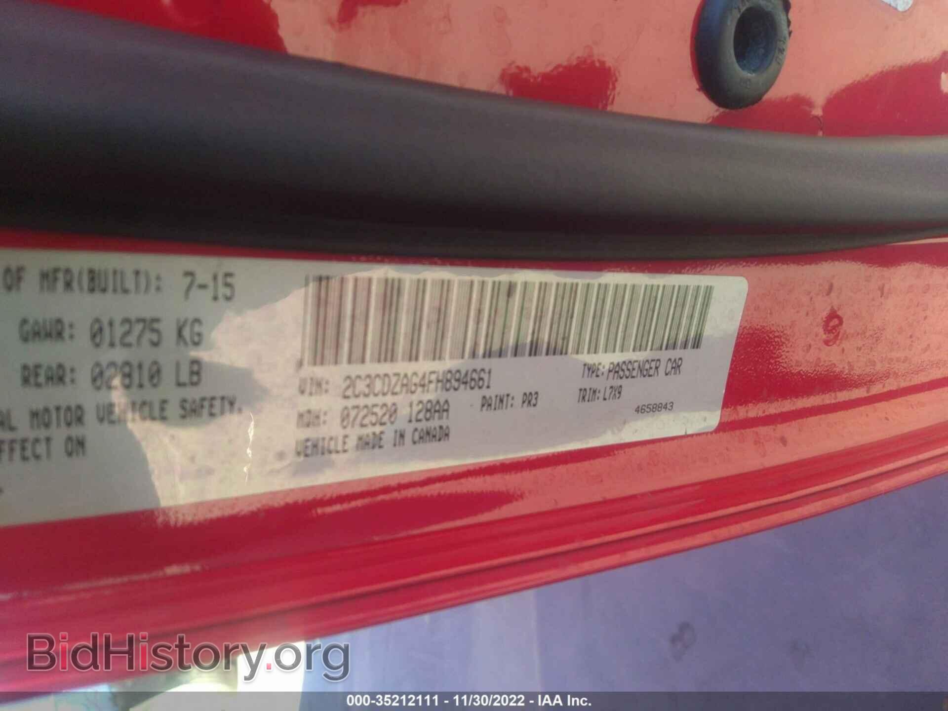 2015 DODGE CHALLENGER - VIN: 2C3CDZAG4FH894661 - Photo 9