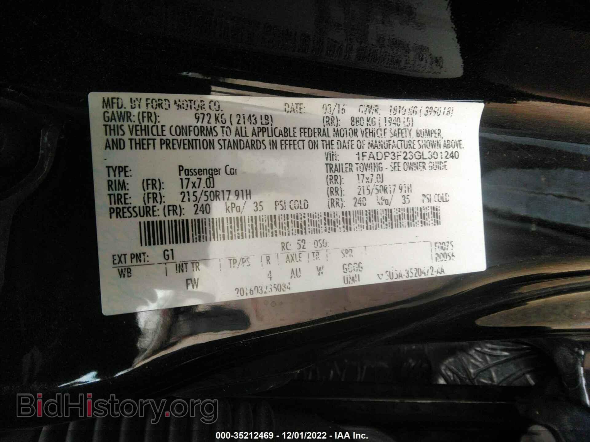 2016 FORD FOCUS - VIN: 1FADP3F23GL301240 - Photo 9