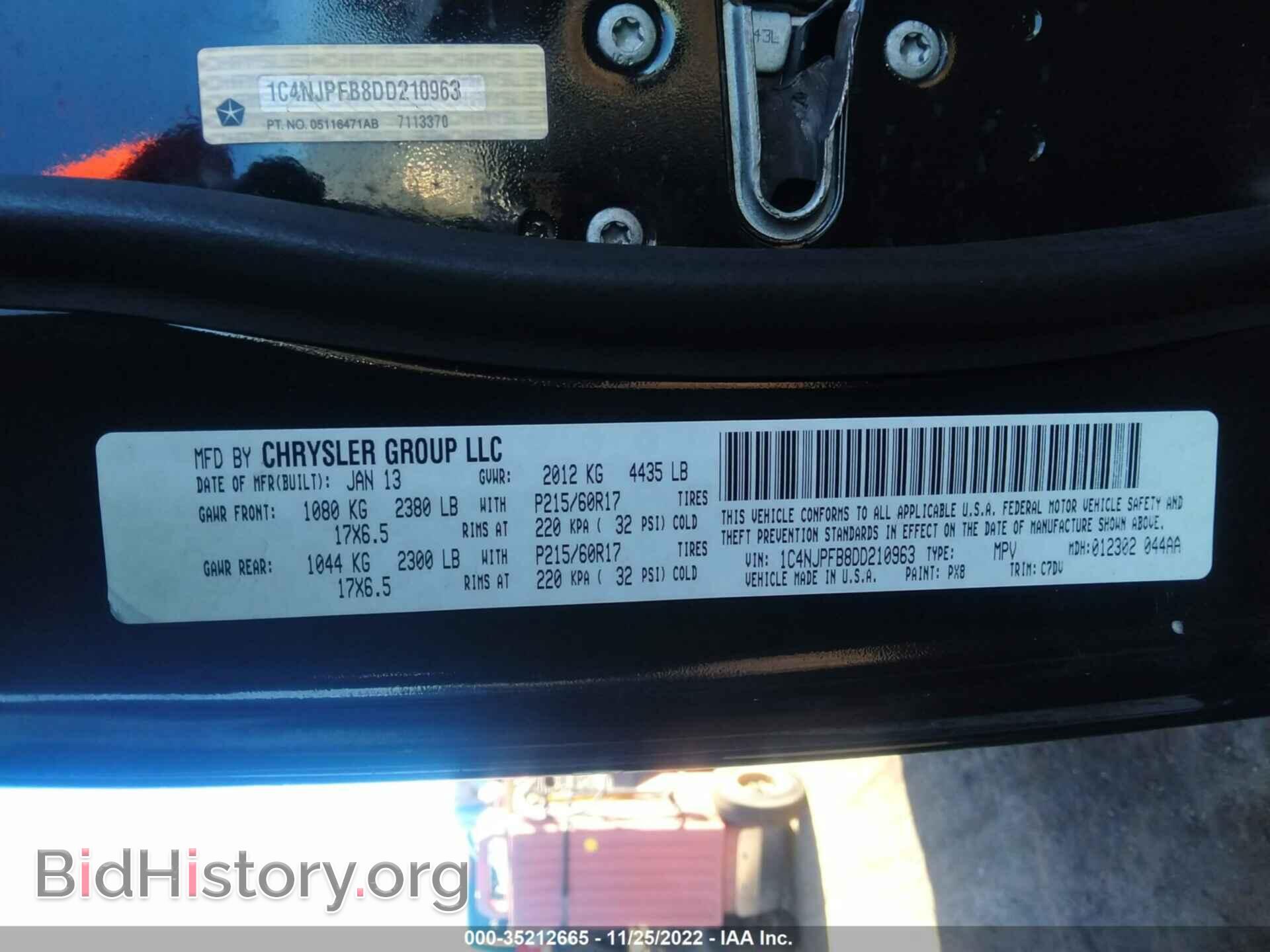 2013 JEEP PATRIOT - VIN: 1C4NJPFB8DD210963 - Фото 9