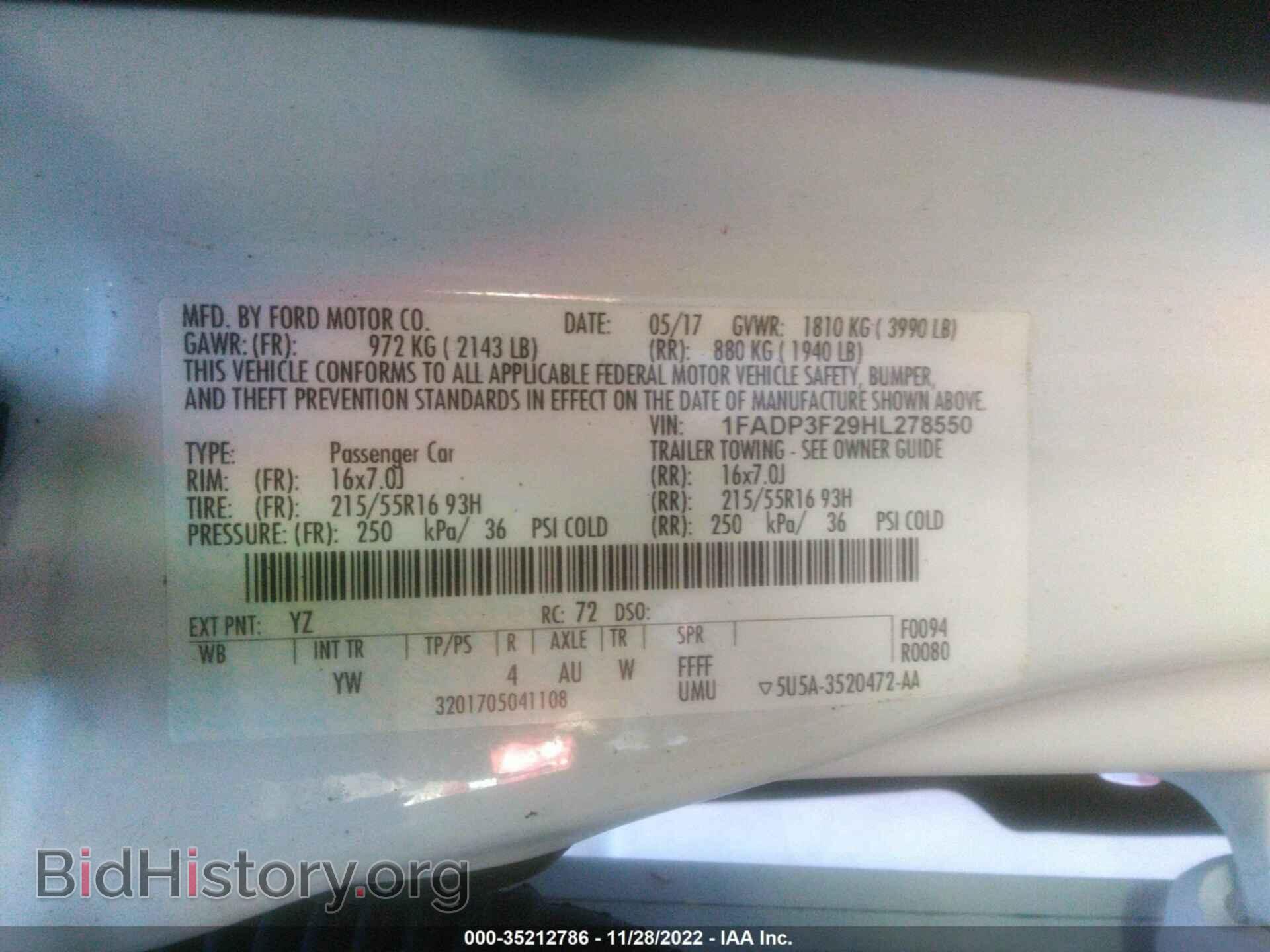 2017 FORD FOCUS - VIN: 1FADP3F29HL278550 - Photo 9