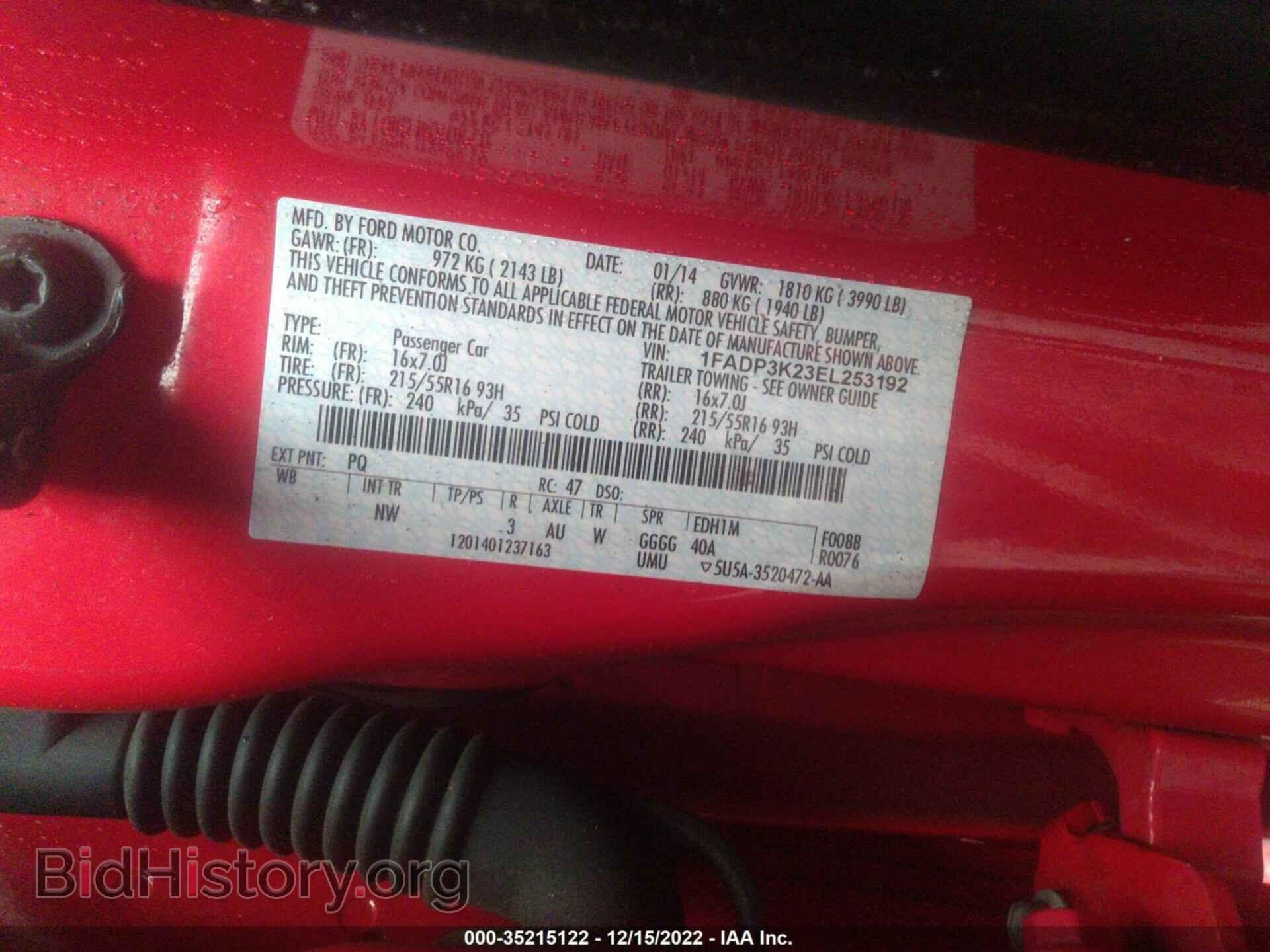 2014 FORD FOCUS - VIN: 1FADP3K23EL253192 - Photo 9