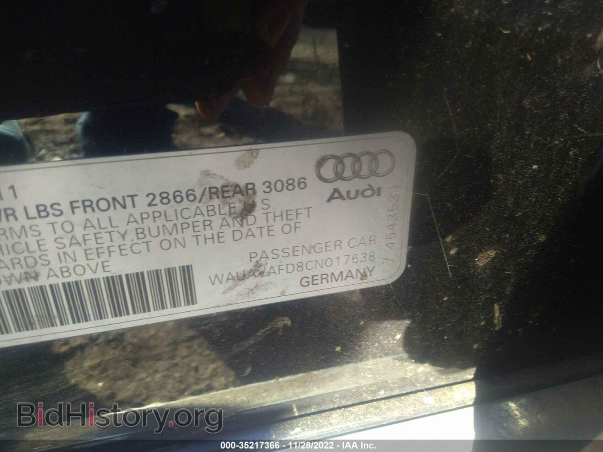 2012 AUDI A8 - VIN: WAUAVAFD8CN017638 - Photo 9