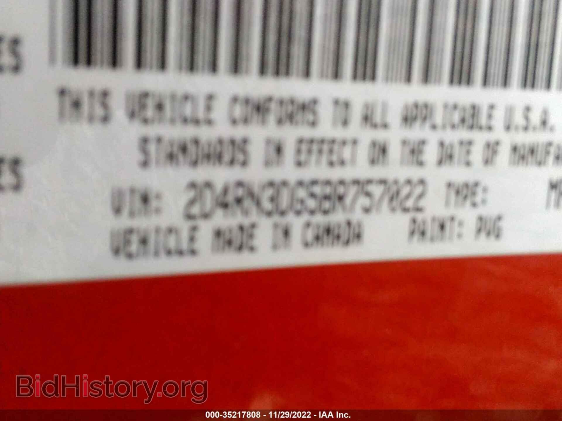 2011 DODGE GRAND CARAVAN - VIN: 2D4RN3DG5BR757022 - Фото 9