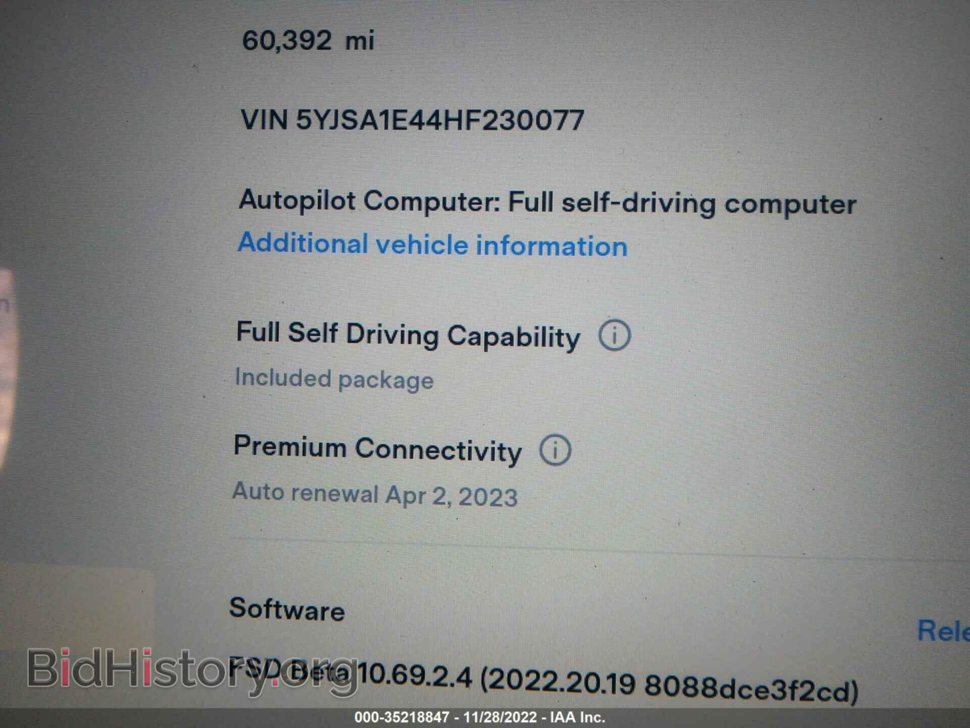 2017 TESLA MODEL S - VIN: 5YJSA1E44HF230077 - Photo 7