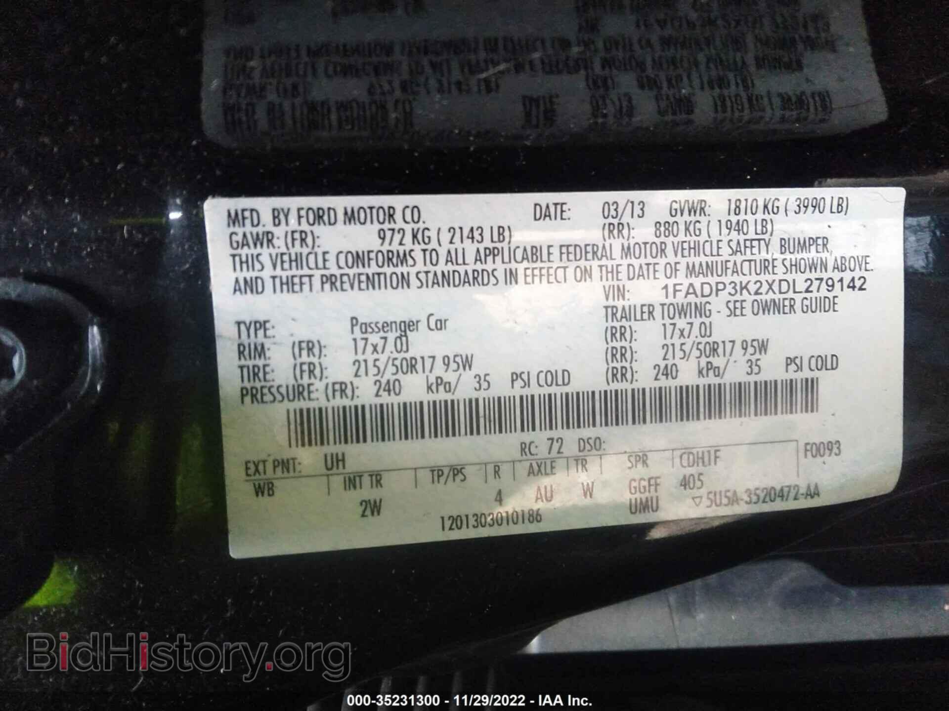2013 FORD FOCUS - VIN: 1FADP3K2XDL279142 - Фото 9
