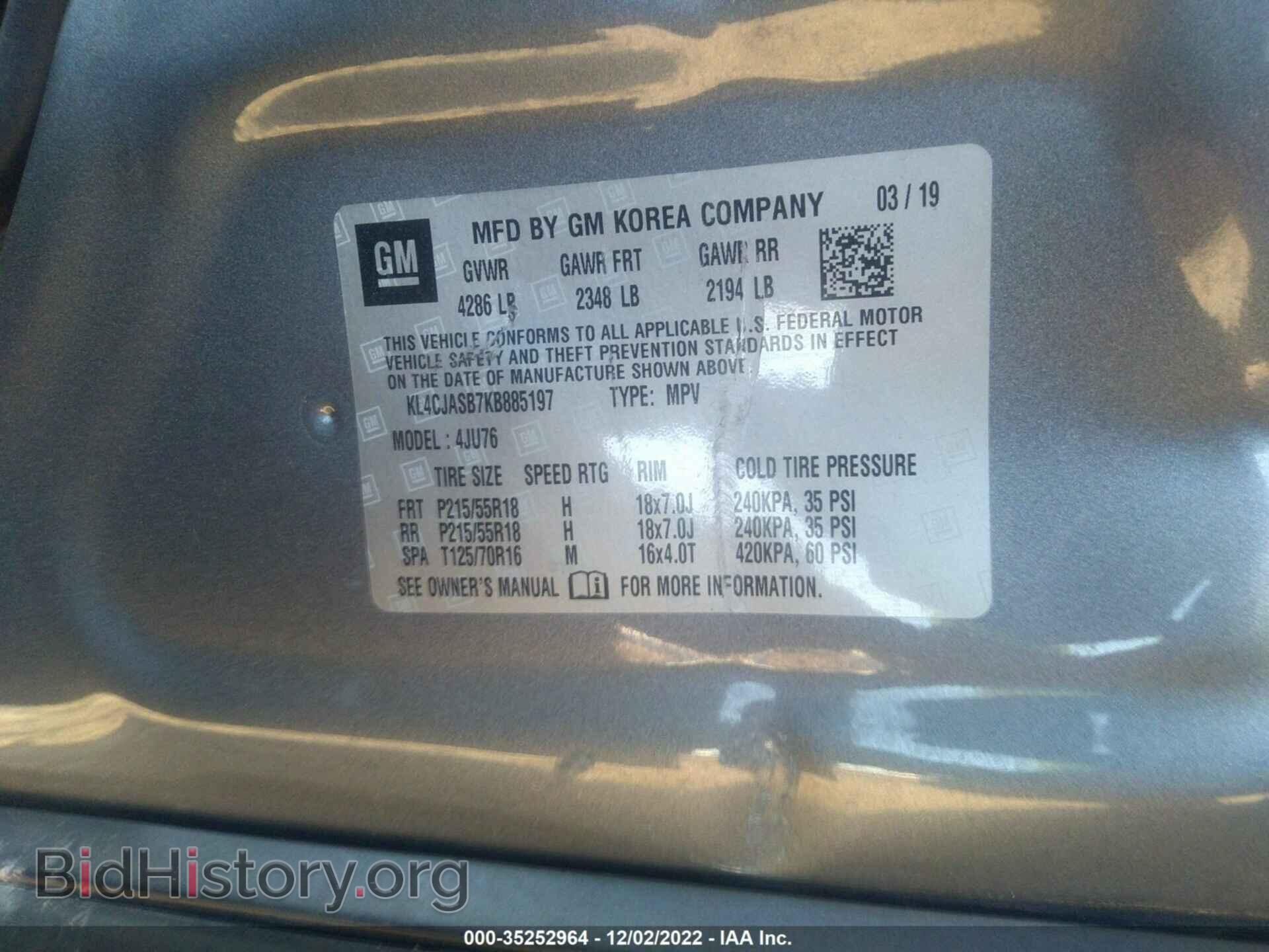 2019 BUICK ENCORE - VIN: KL4CJASB7KB885197 - Photo 9