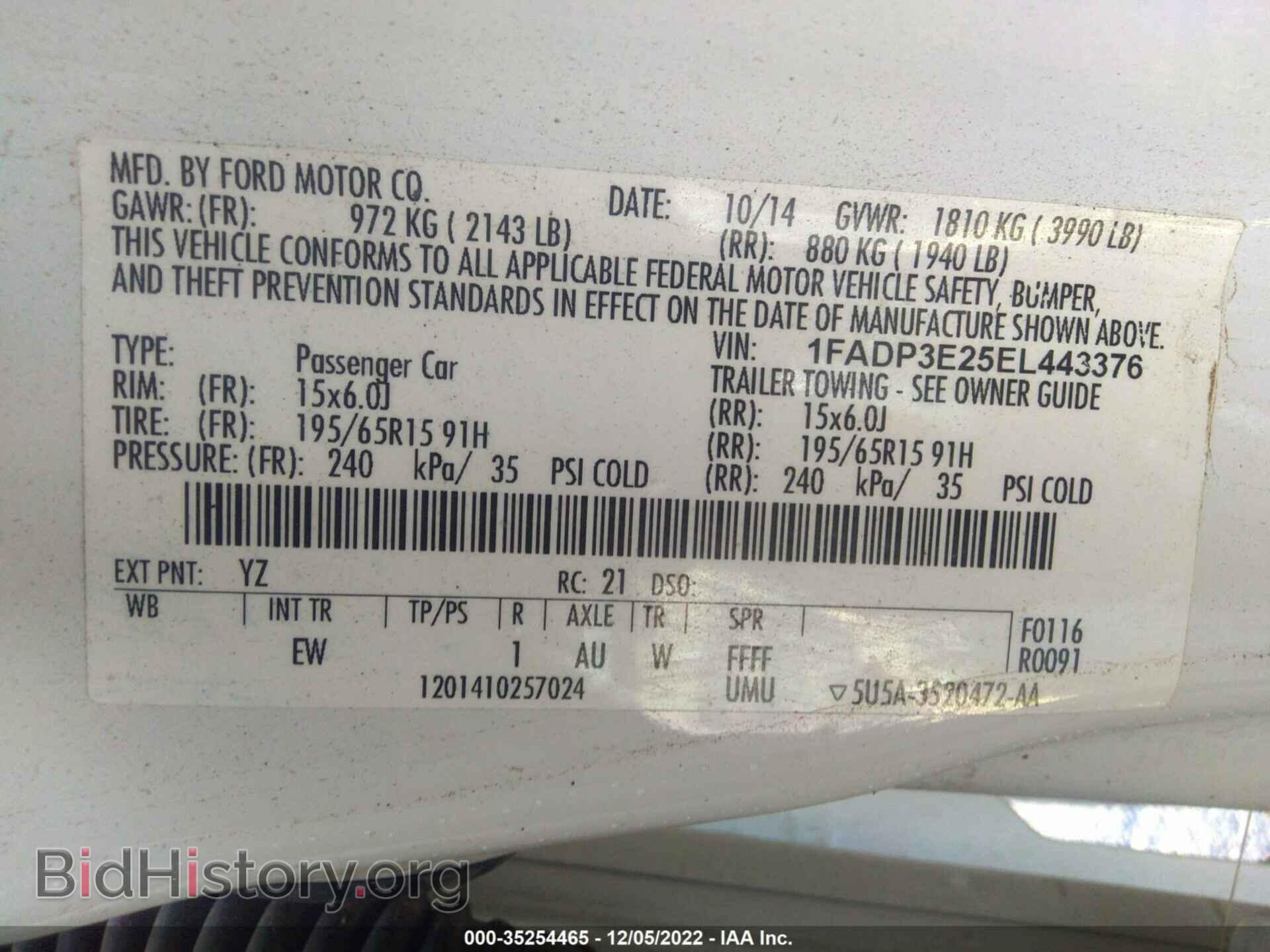2014 FORD FOCUS - VIN: 1FADP3E25EL443376 - Photo 9