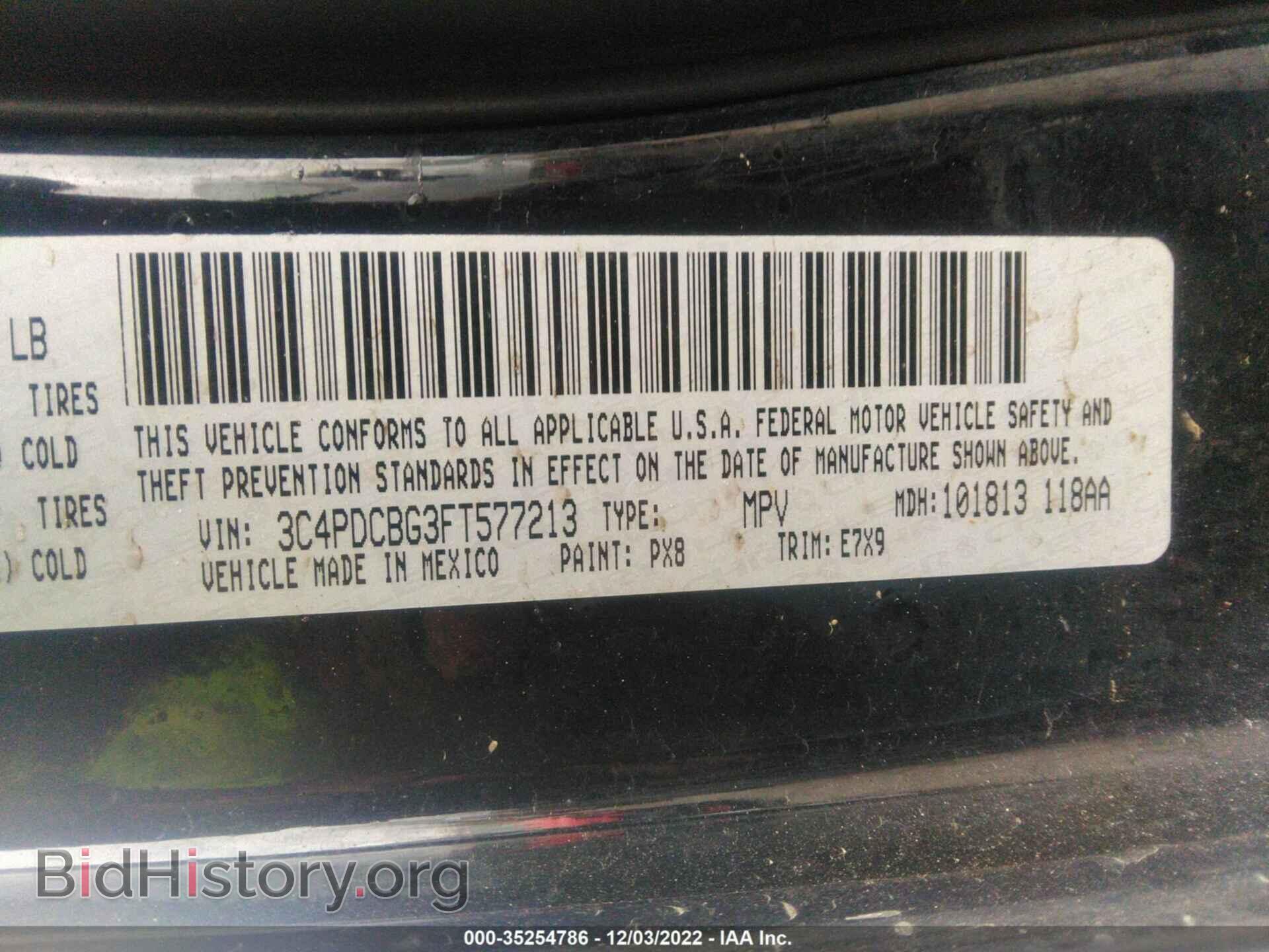 2015 DODGE JOURNEY - VIN: 3C4PDCBG3FT577213 - Photo 9
