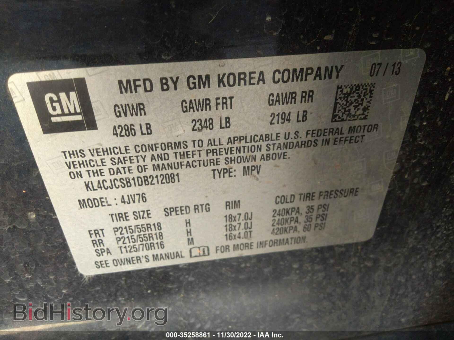 2013 BUICK ENCORE - VIN: KL4CJCSB1DB212081 - Photo 9