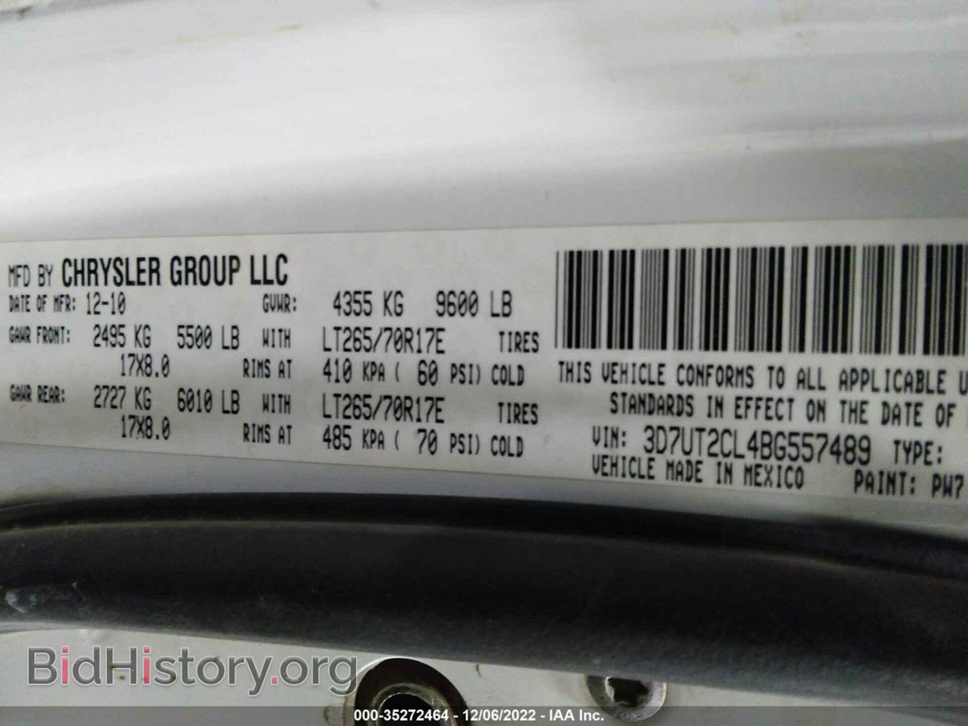2011 RAM 2500 - VIN: 3D7UT2CL4BG557489 - Фото 9