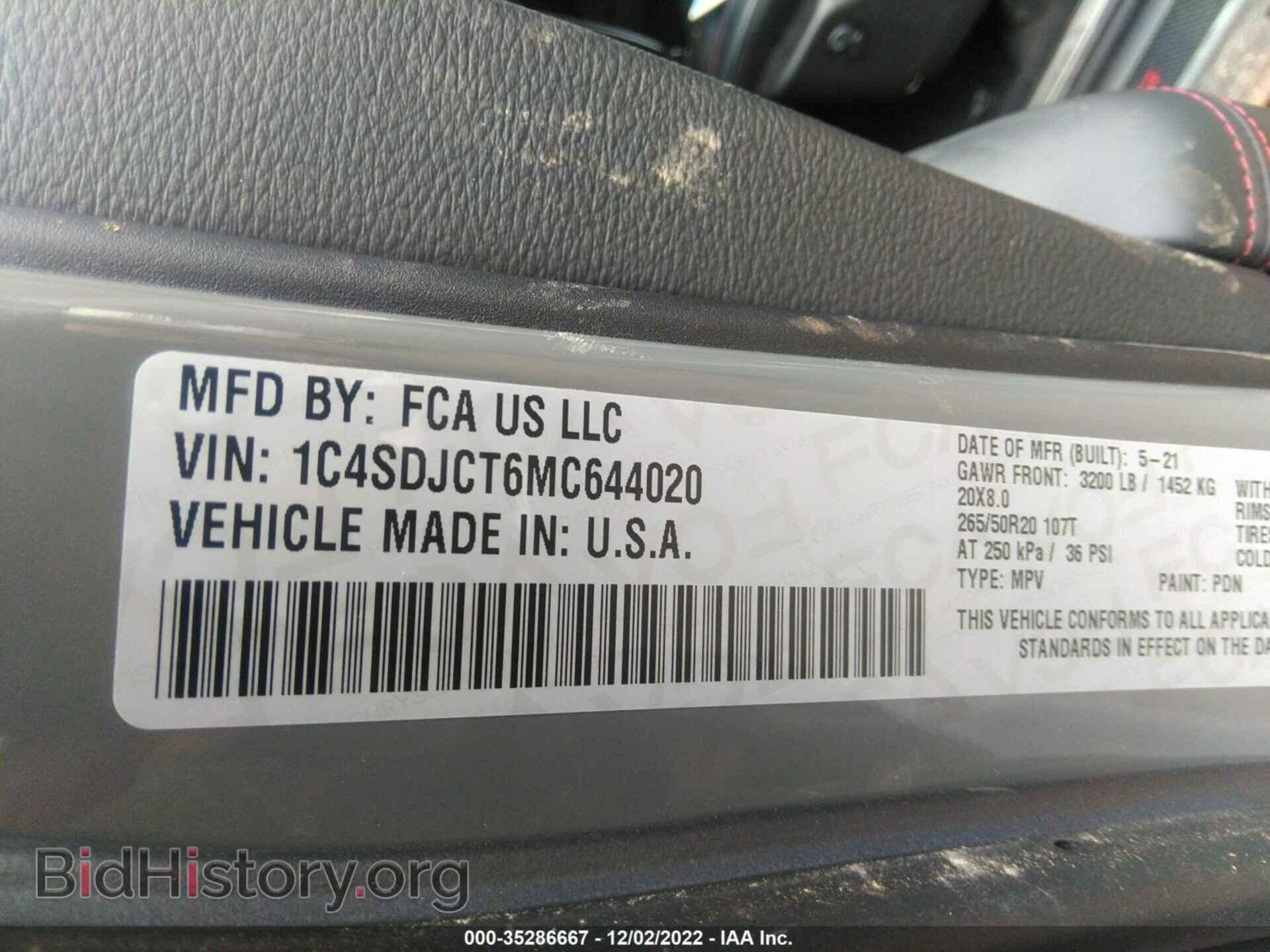 2021 DODGE DURANGO - VIN: 1C4SDJCT6MC644020 - Photo 9