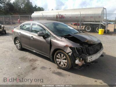 2012 Honda CIVIC SDN LX, серый — VIN 2HGFB2F59CH547983, IAAI