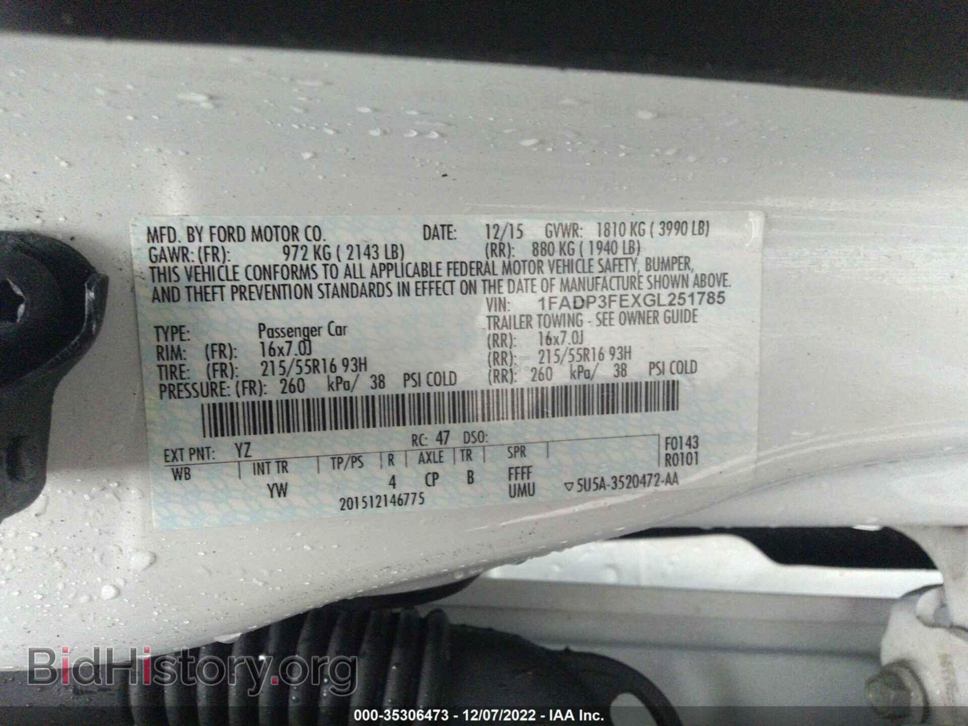 2016 FORD FOCUS - VIN: 1FADP3FEXGL251785 - Фото 9