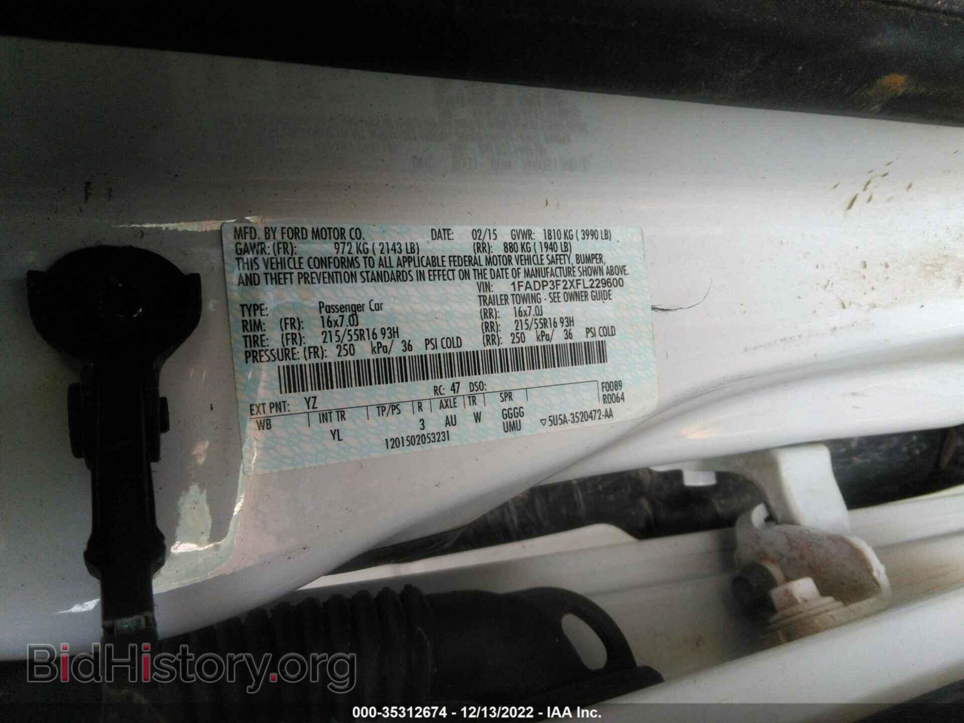 2015 FORD FOCUS - VIN: 1FADP3F2XFL229600 - Фото 9