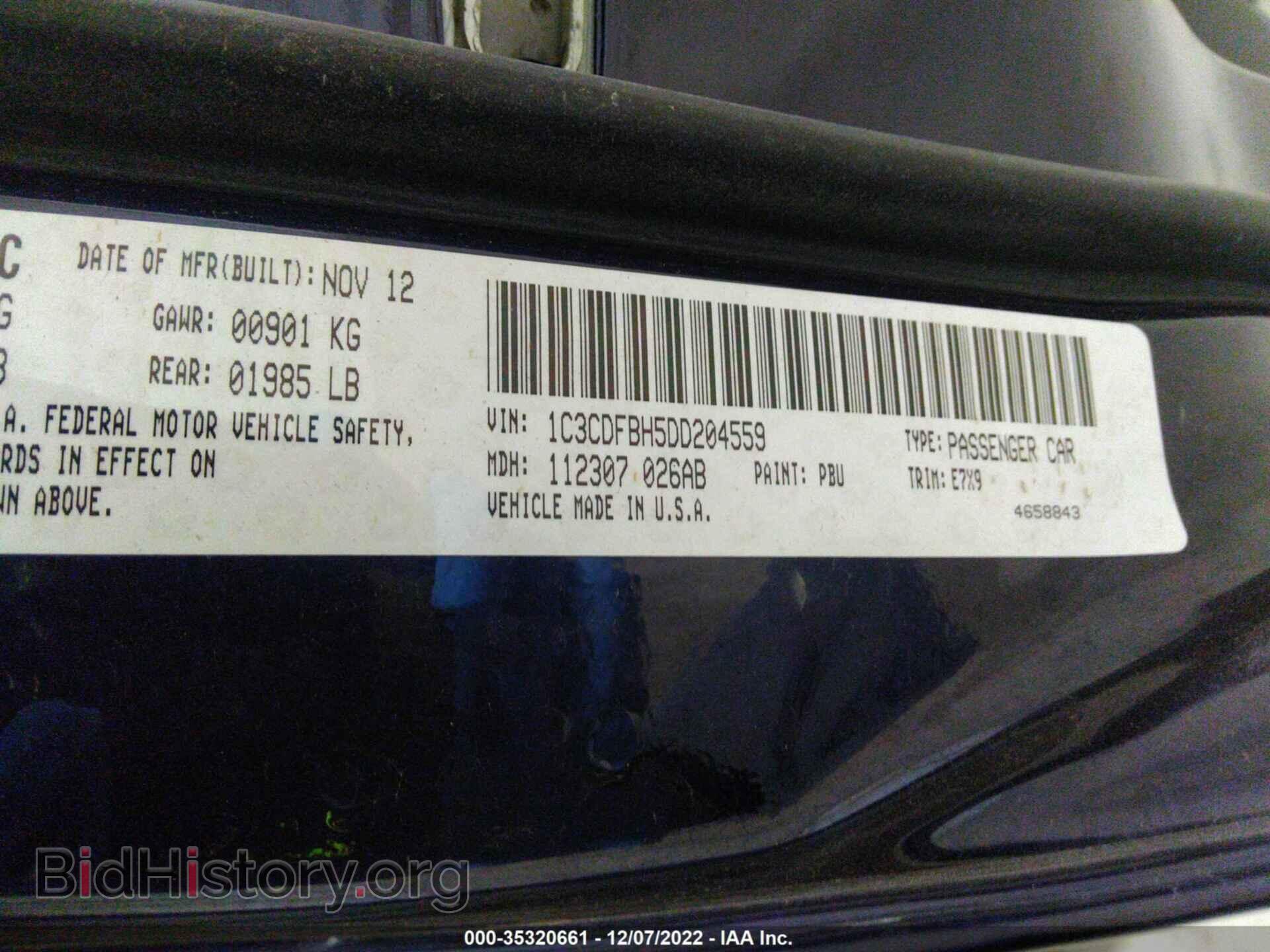 2013 DODGE DART - VIN: 1C3CDFBH5DD204559 - Фото 9