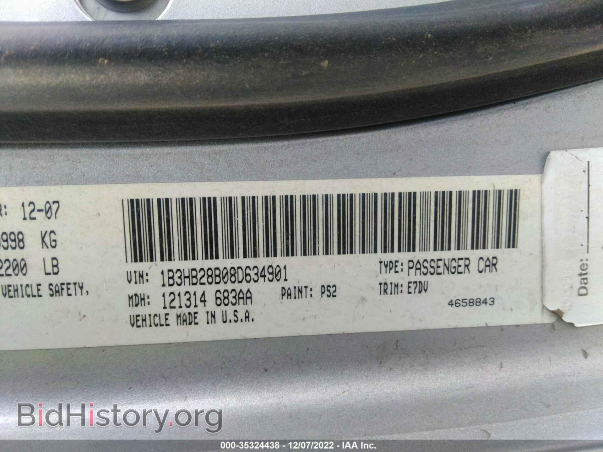 2008 DODGE CALIBER - VIN: 1B3HB28B08D634901 - Фото 9